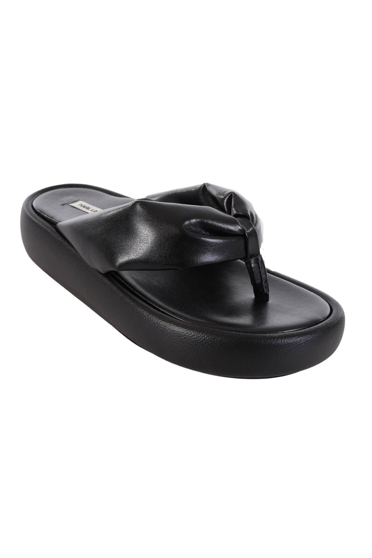 KARL LAGERFELD ΠΑΠΟΥΤΣΙΑ ΠΑΝΤΟΦΛΕΣ LAGUNA QUILTED THONG ΜΑΥΡΟ