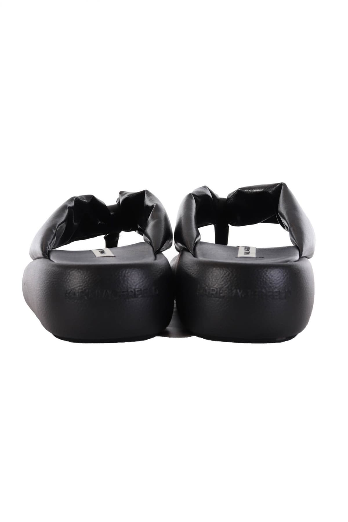 KARL LAGERFELD ΠΑΠΟΥΤΣΙΑ ΠΑΝΤΟΦΛΕΣ LAGUNA QUILTED THONG ΜΑΥΡΟ