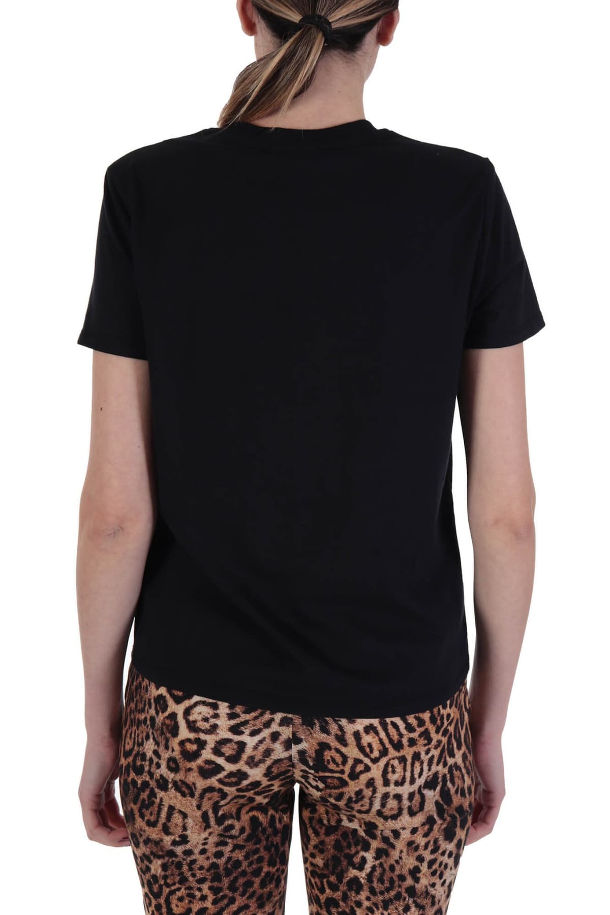 ELISABETTA FRANCHI T-SHIRT ΤΣΕΠΕΣ ΜΠΡΟΣΤΑ ΜΑΥΡΟ