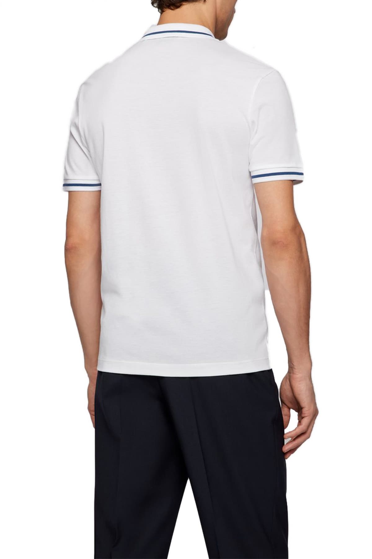 BOSS POLO SLIM FIT MERCERISED PHILLIPSON 106 ΛΕΥΚΟ