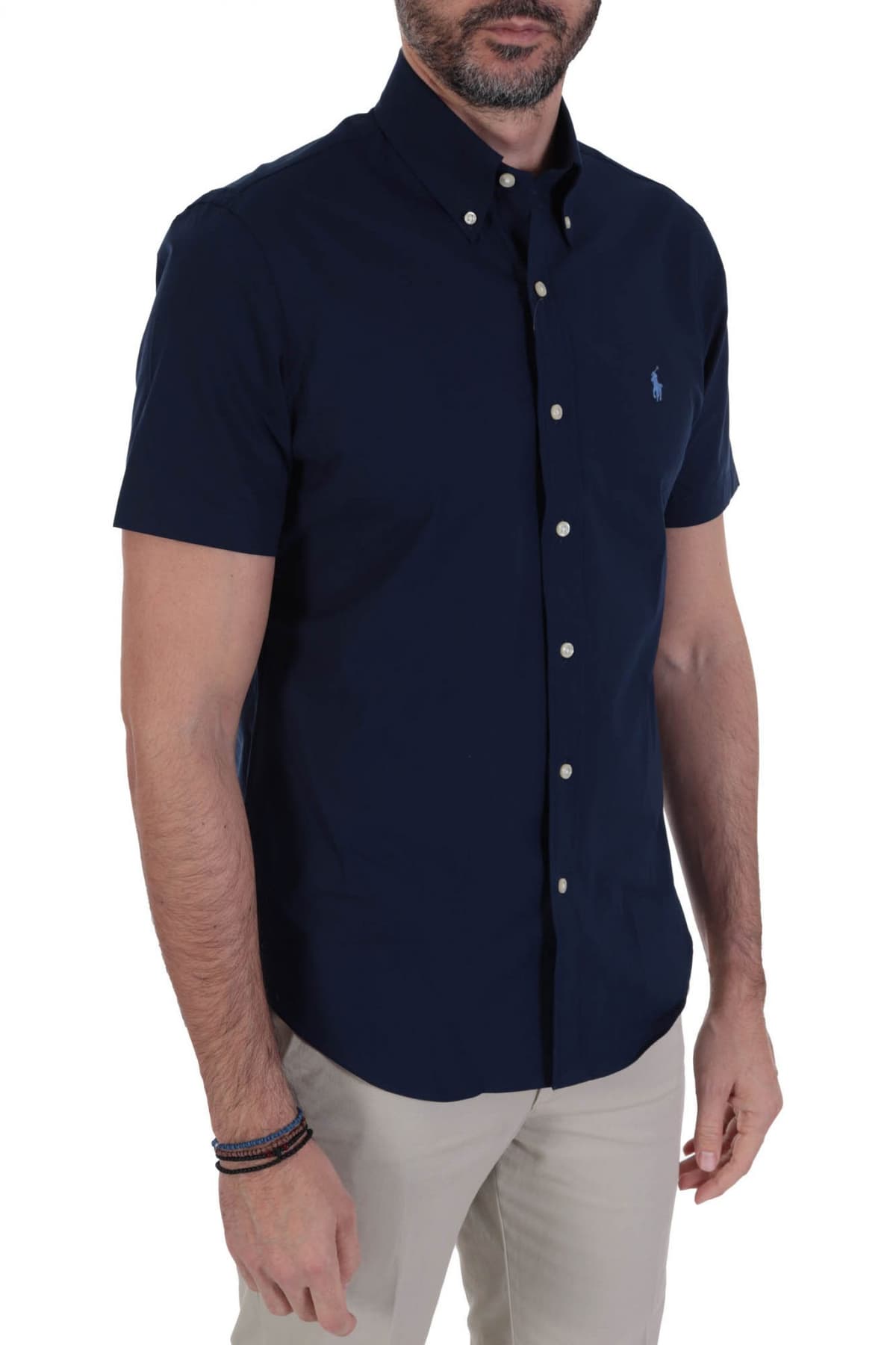 RALPH LAUREN ΠΟΥΚΑΜΙΣΟ BUTTON DOWN CUSTOM FIT ΜΠΛΕ