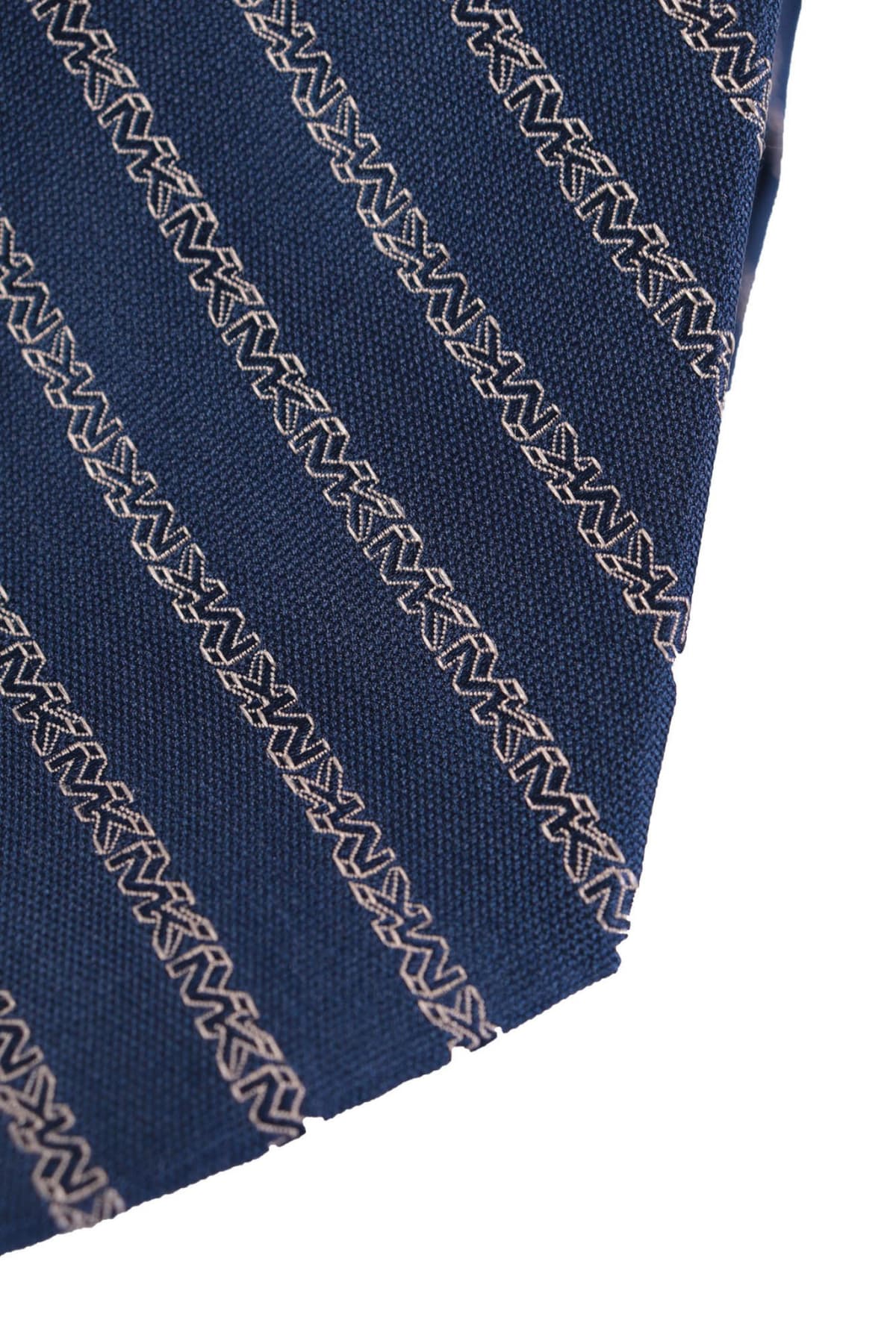 MICHAEL KORS ΓΡΑΒΑΤΑ ALL OVER PRINT LOGO ΜΠΛΕ-ΜΠΕΖ