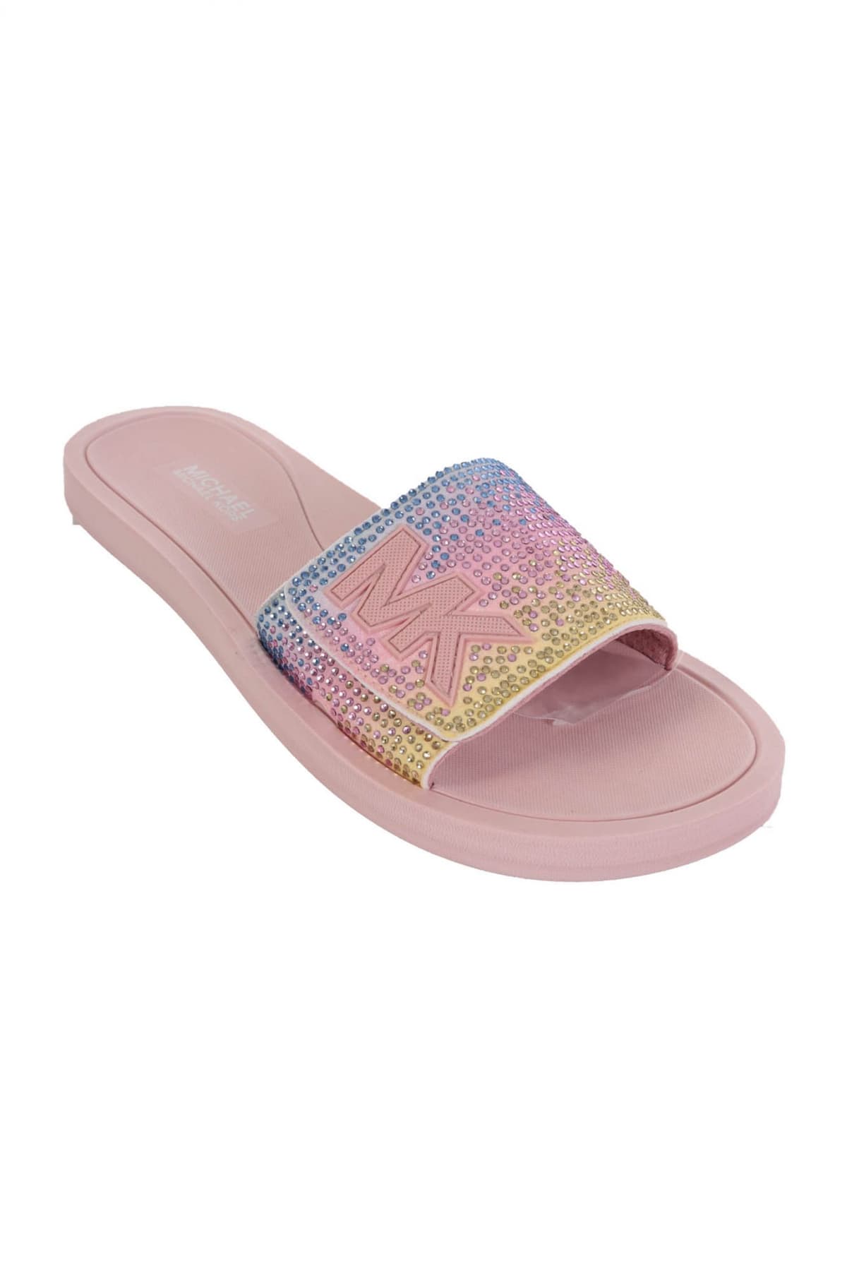 MICHAEL KORS ΠΑΠΟΥΤΣΙΑ ΠΑΝΤΟΦΛΕΣ SLIDE DEGRADE SUEDE ΡΟΖ