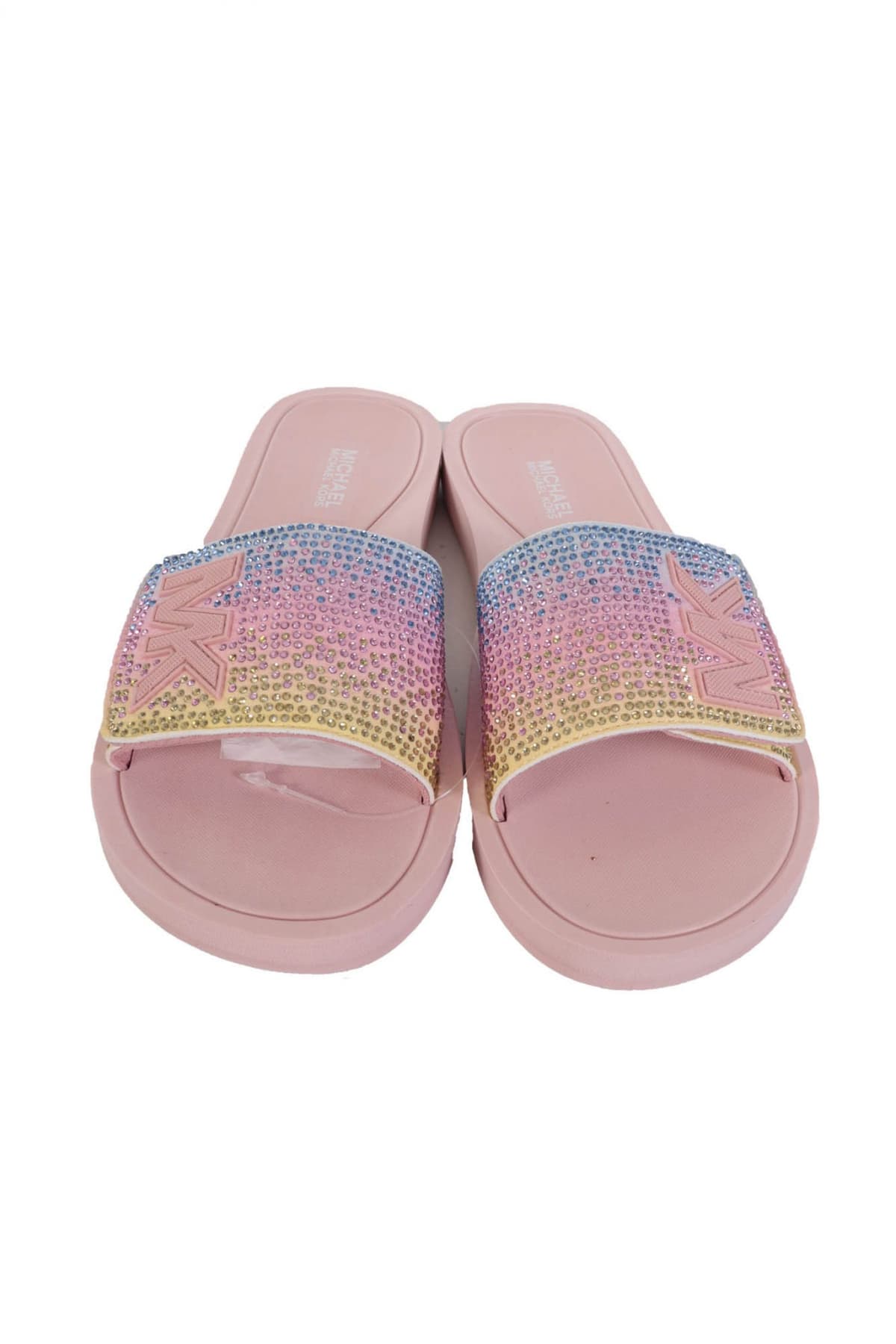 MICHAEL KORS ΠΑΠΟΥΤΣΙΑ ΠΑΝΤΟΦΛΕΣ SLIDE DEGRADE SUEDE ΡΟΖ