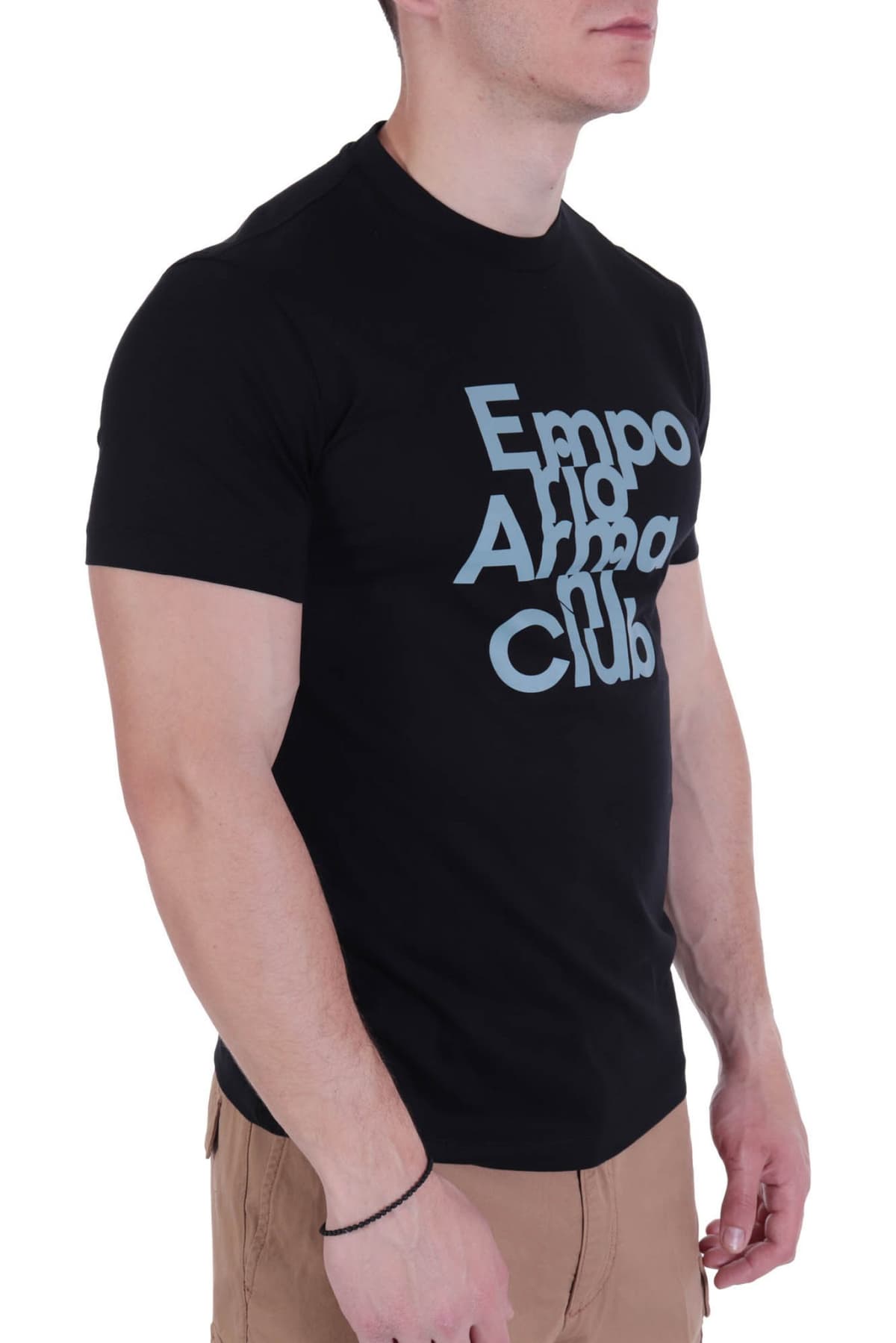 EMPORIO ARMANI T-SHIRT LOGO ΜΑΥΡΟ