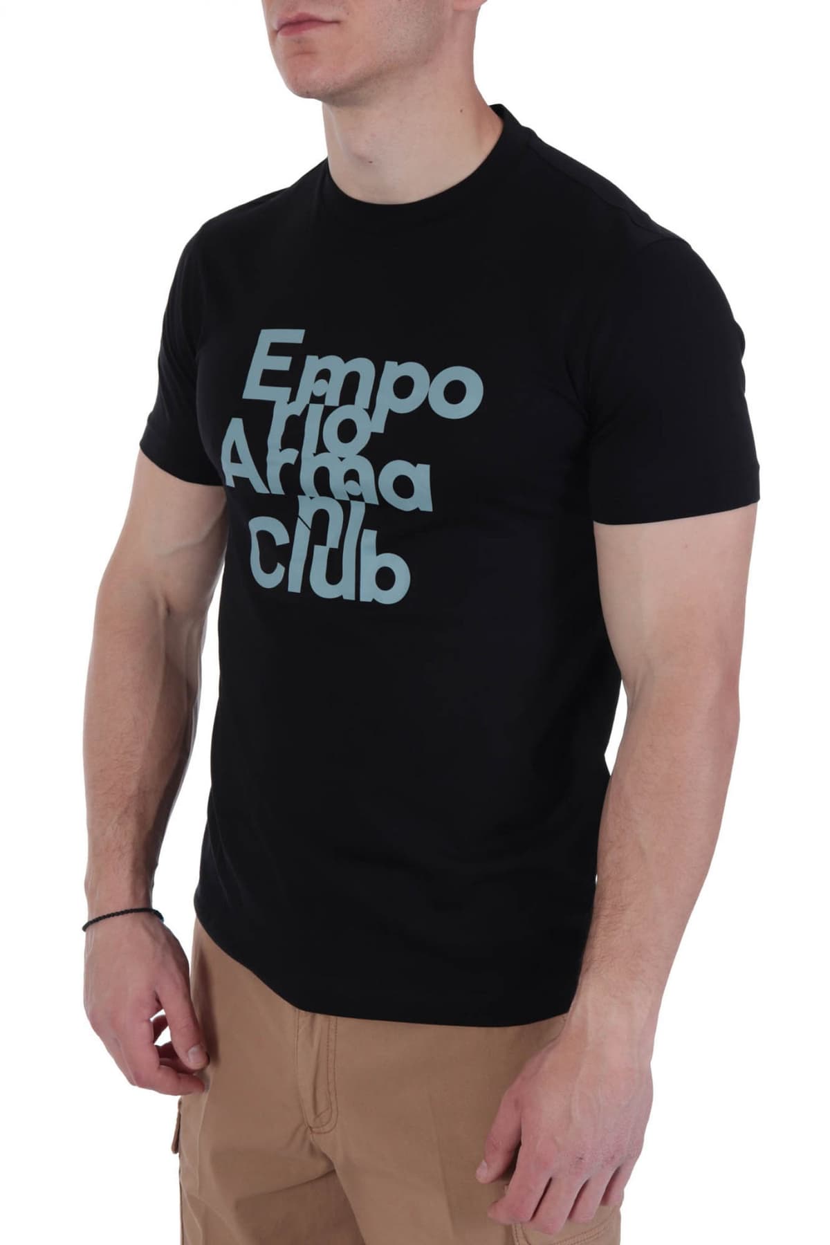EMPORIO ARMANI T-SHIRT LOGO ΜΑΥΡΟ