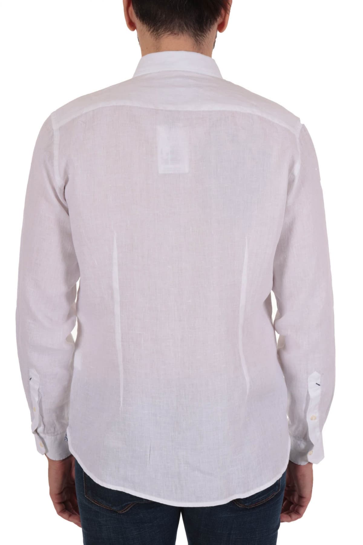 U.S. POLO ASSN ΠΟΥΚΑΜΙΣΟ ΛΙΝΟ SLIM FIT ΛΕΥΚΟ