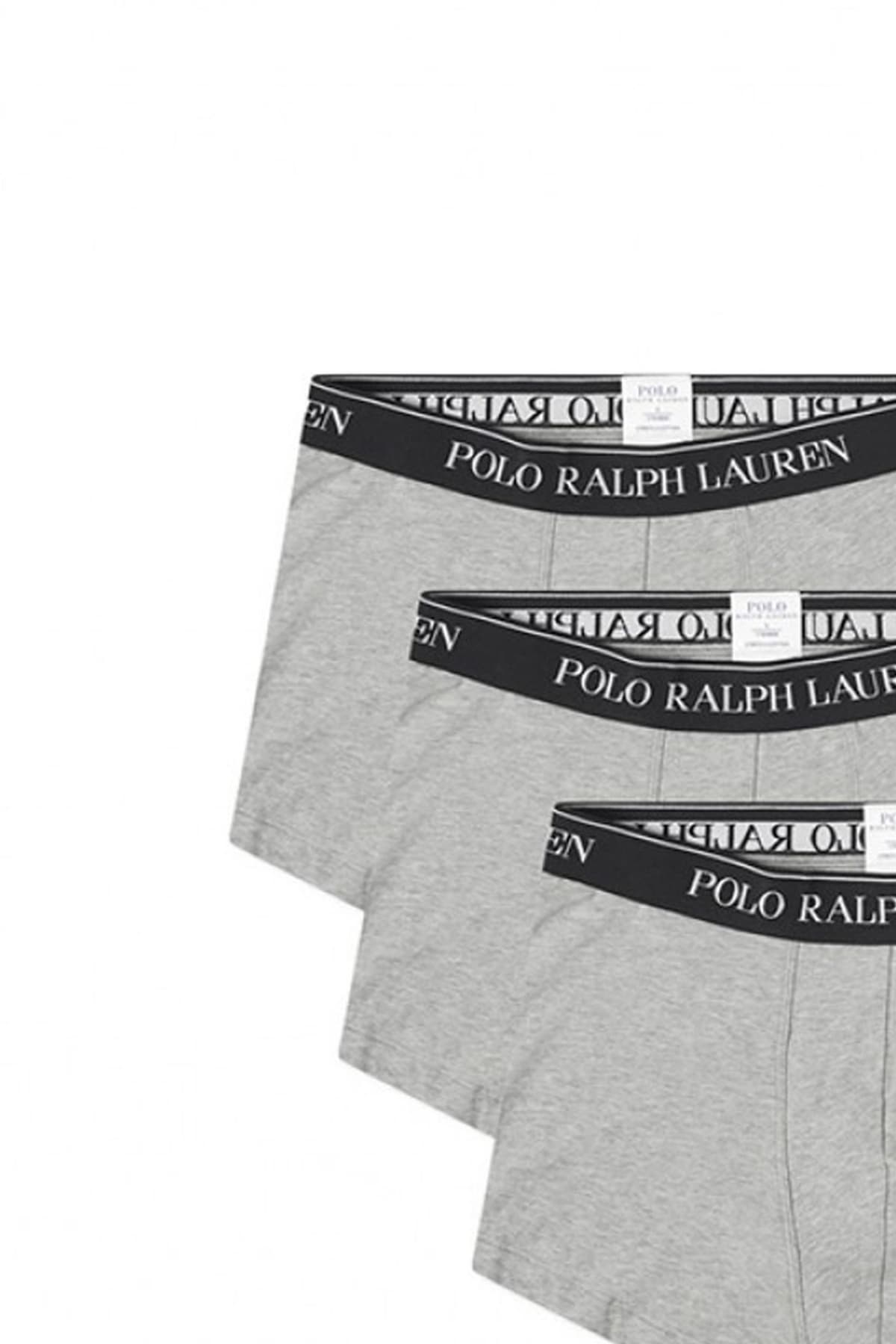 RALPH LAUREN UNDERWEAR ΕΣΩΡΟΥΧΟ ΣΕΤ 3PACK STRETCH COTTON TRUNK ΓΚΡΙ