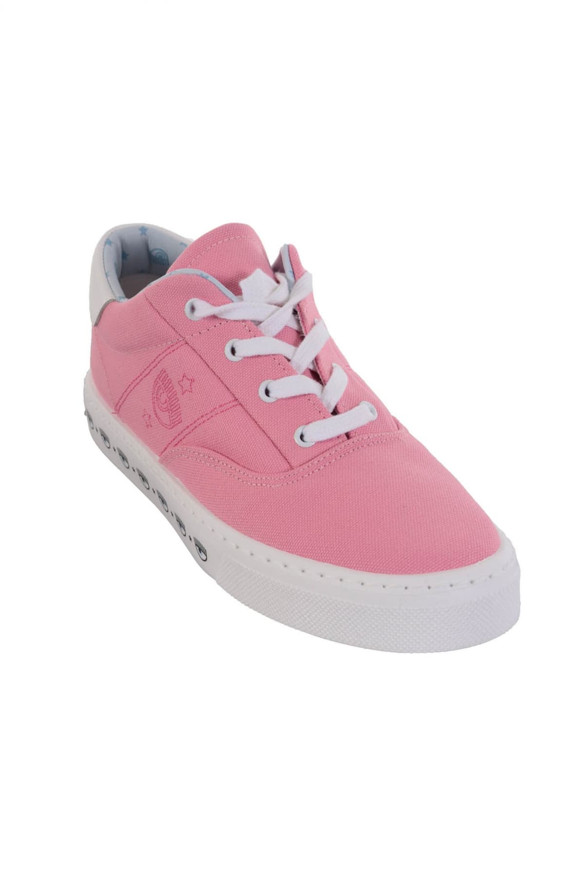 CHIARA FERRAGNI ΠΑΠΟΥΤΣΙΑ SNEAKERS LACE UP CANVAS ΡΟΖ