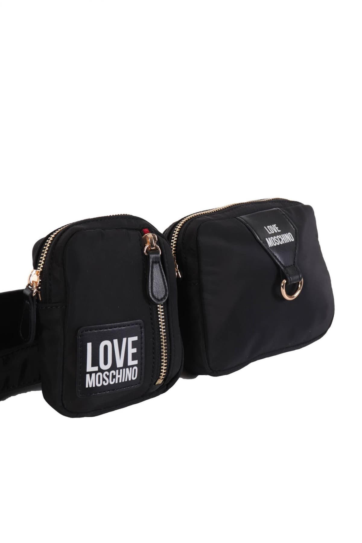 LOVE MOSCHINO ΤΣΑΝΤΑ ΜΕΣΗΣ MULTI POCKETS ΜΑΥΡΟ