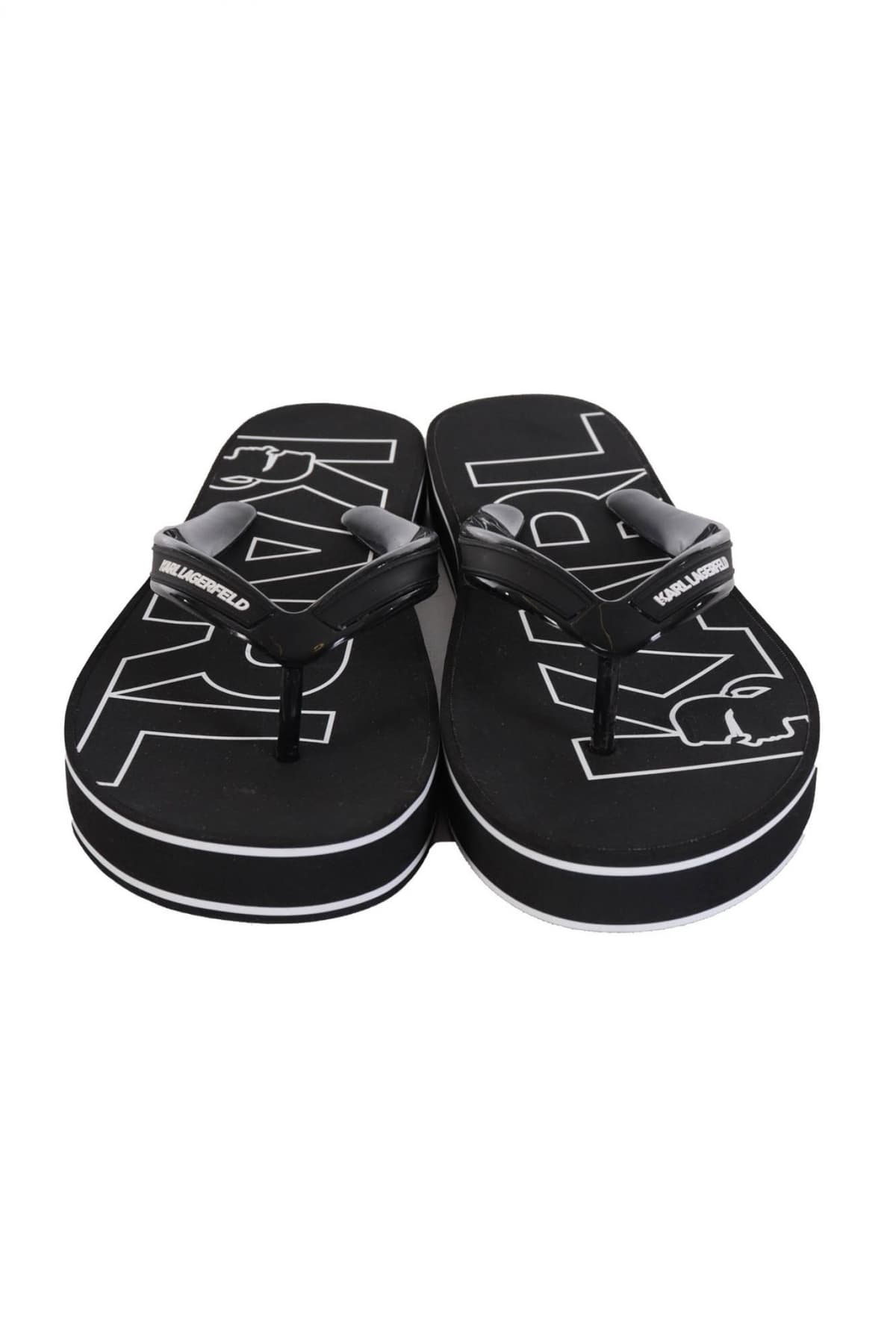 KARL LAGERFELD ΠΑΝΤΟΦΛΕΣ ΘΑΛΑΣΣΗΣ KOSTA MNS THONG LOGO ΜΑΥΡΟ
