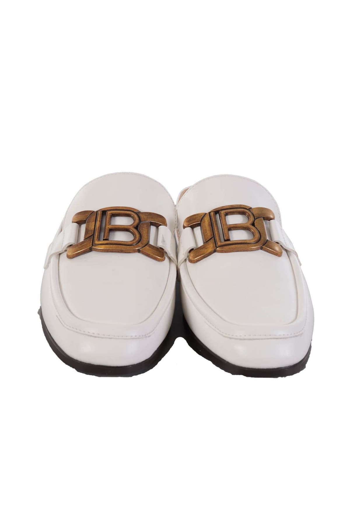 LAURA BIAGIOTTI ΠΑΠΟΥΤΣΙΑ MULES ΦΛΑΤ ΜΕ ΑΓΚΡΑΦΑ ΛΕΥΚΟ