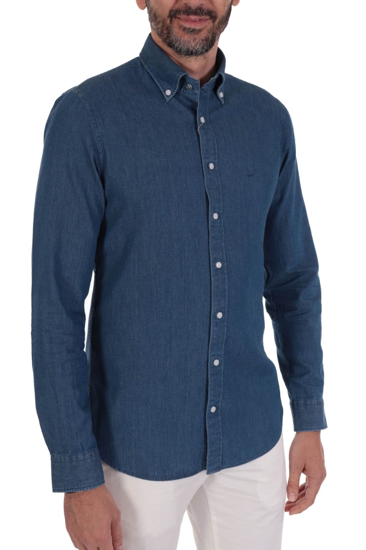 MICHAEL KORS ΠΟΥΚΑΜΙΣΟ JEANS SLIM FIT ΜΠΛΕ