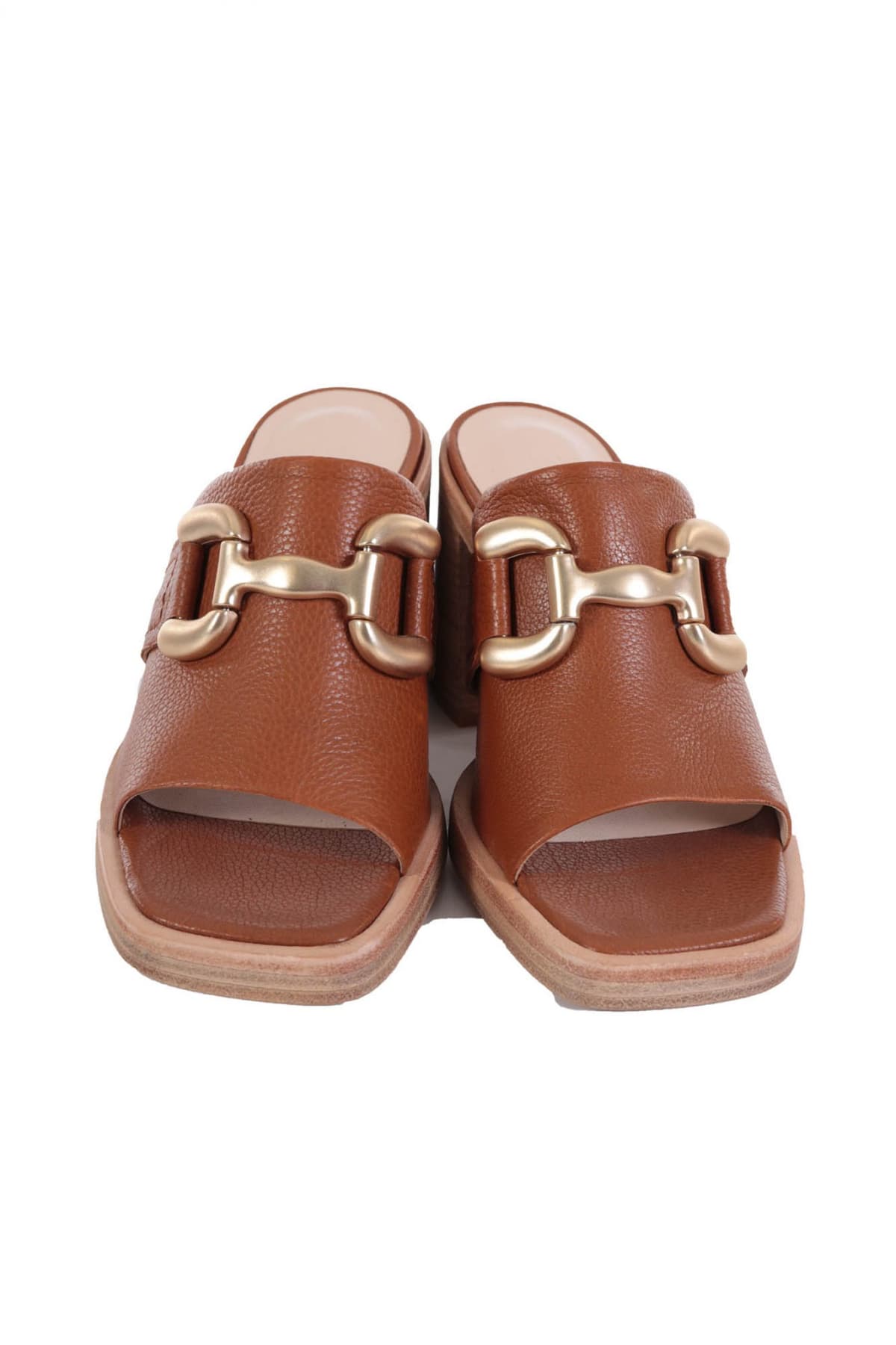 ZINDA ΠΑΠΟΥΤΣΙΑ MULES BUFALO CUERO ΚΑΦΕ