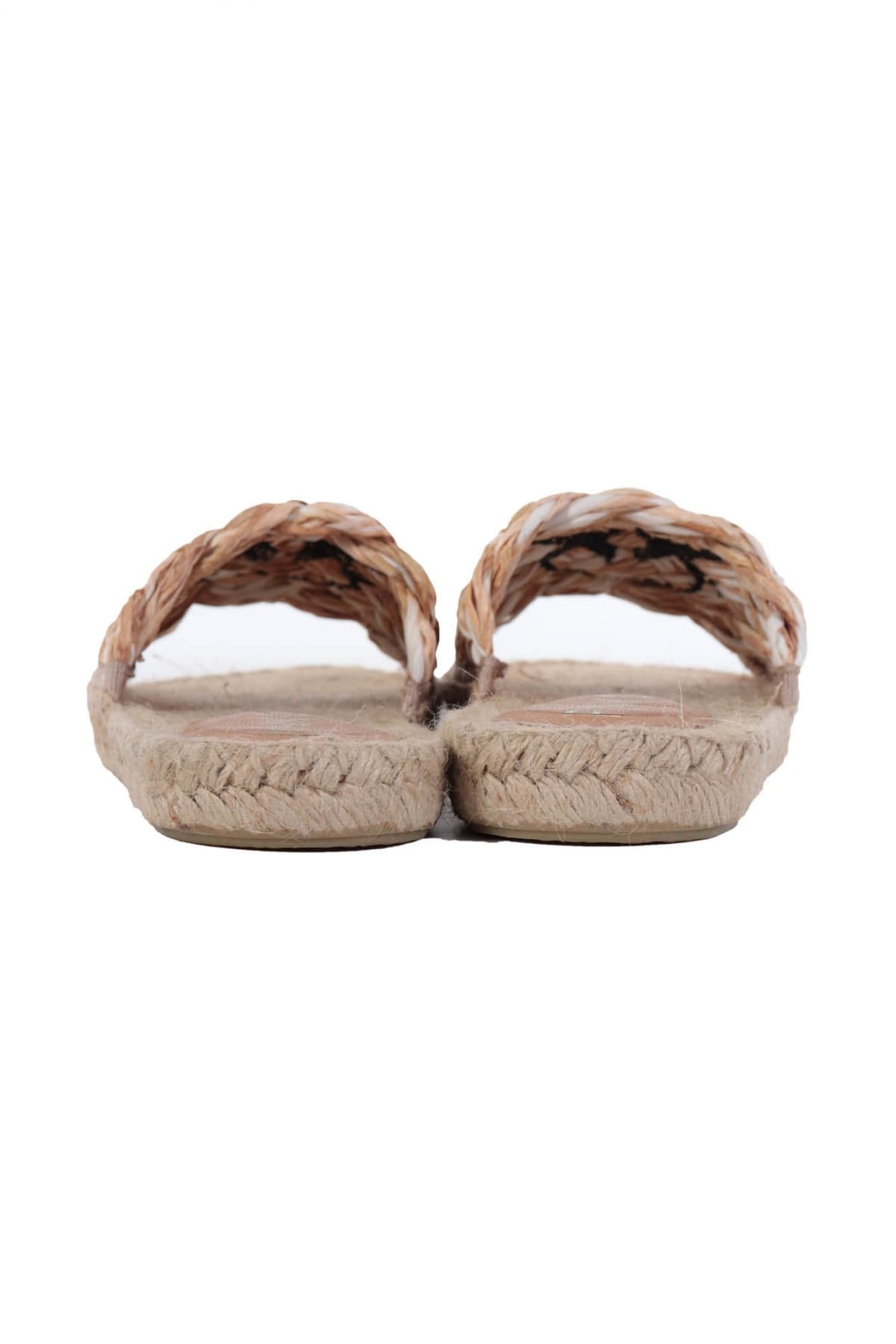 PINKO ΠΑΝΤΟΦΛΑ GRETA CIABATTA RAFIA E CORDA LOGO BIRDS ΕΚΡΟΥ/ΜΑΥΡΟ