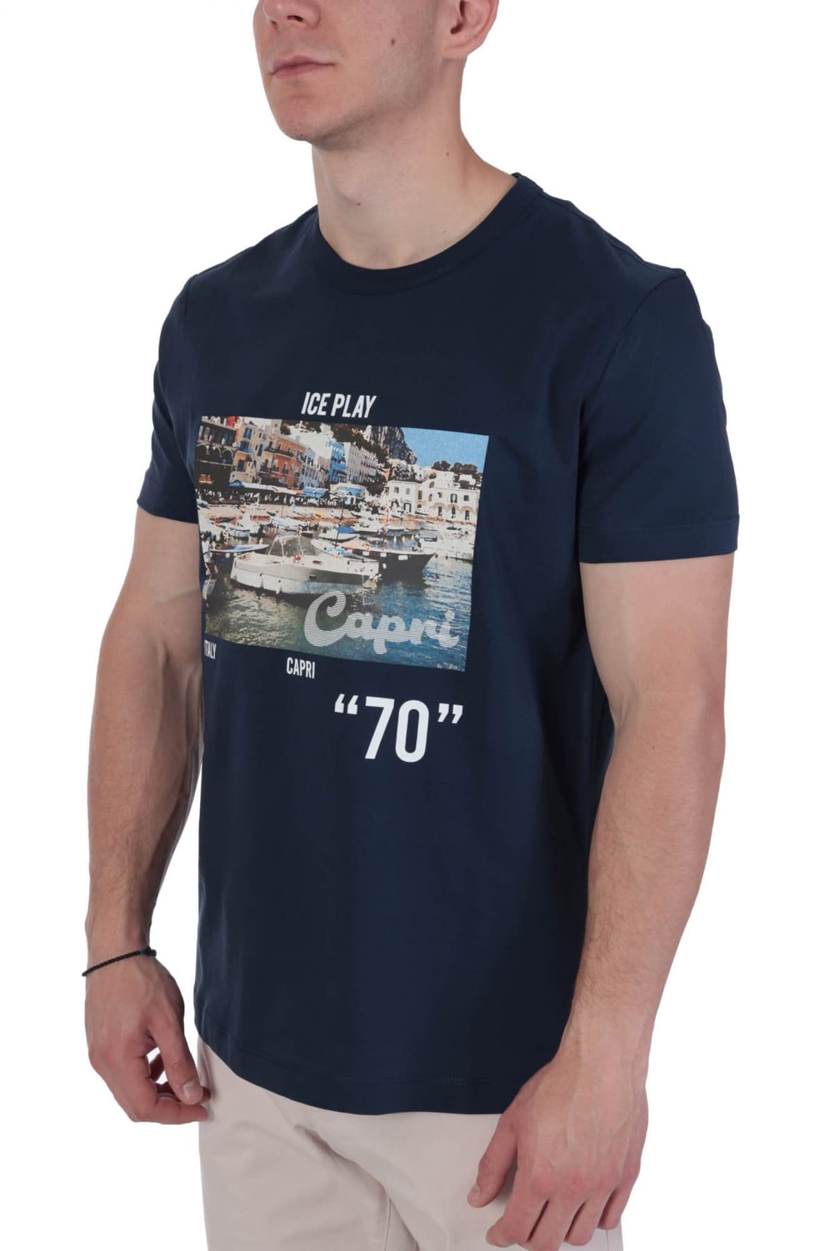 ICE PLAY T-SHIRT LOGO CAPRI "70" ΜΠΛΕ