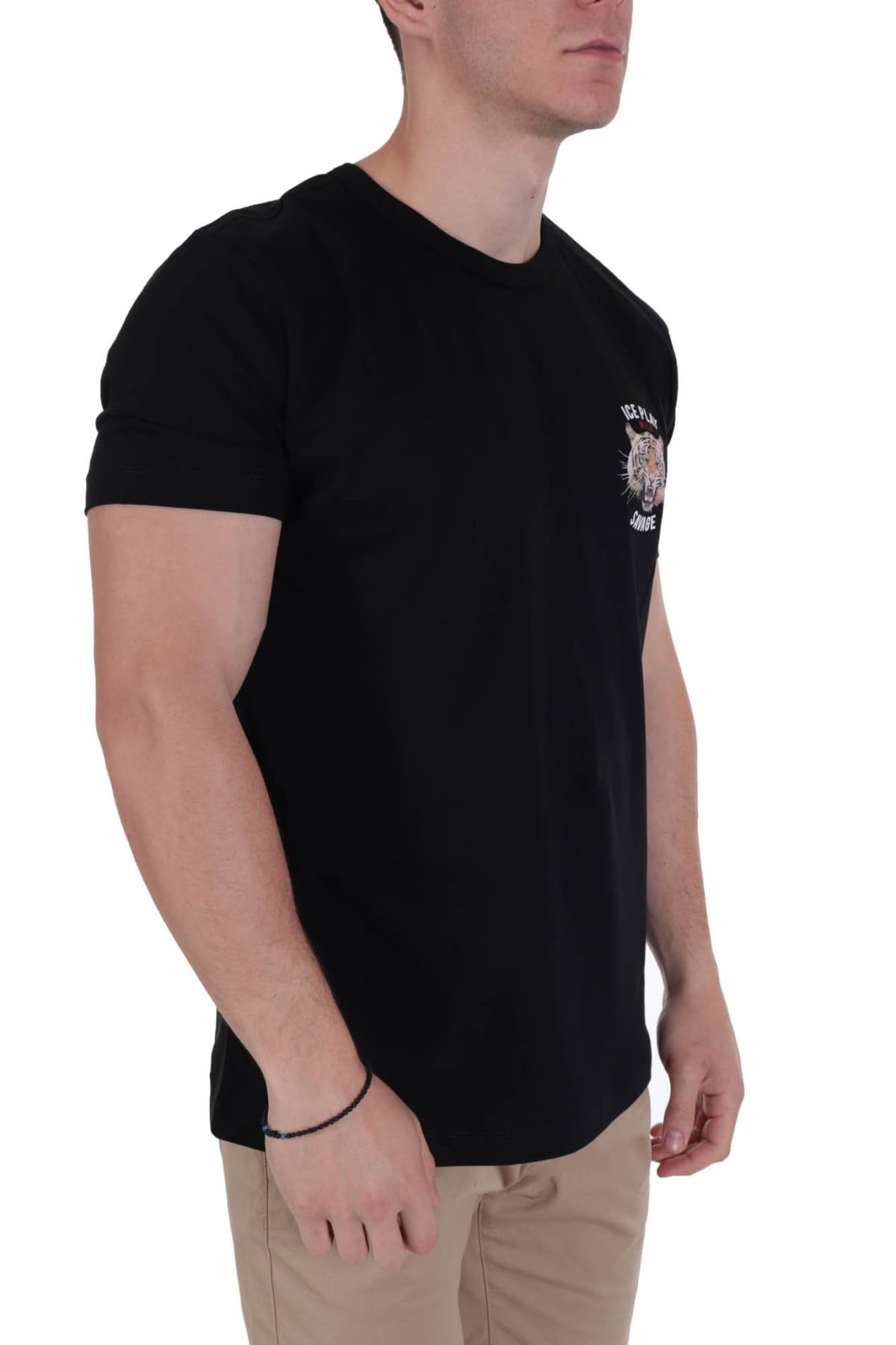 ICE PLAY T-SHIRT LOGO WILD SAVAGE ΜΑΥΡΟ