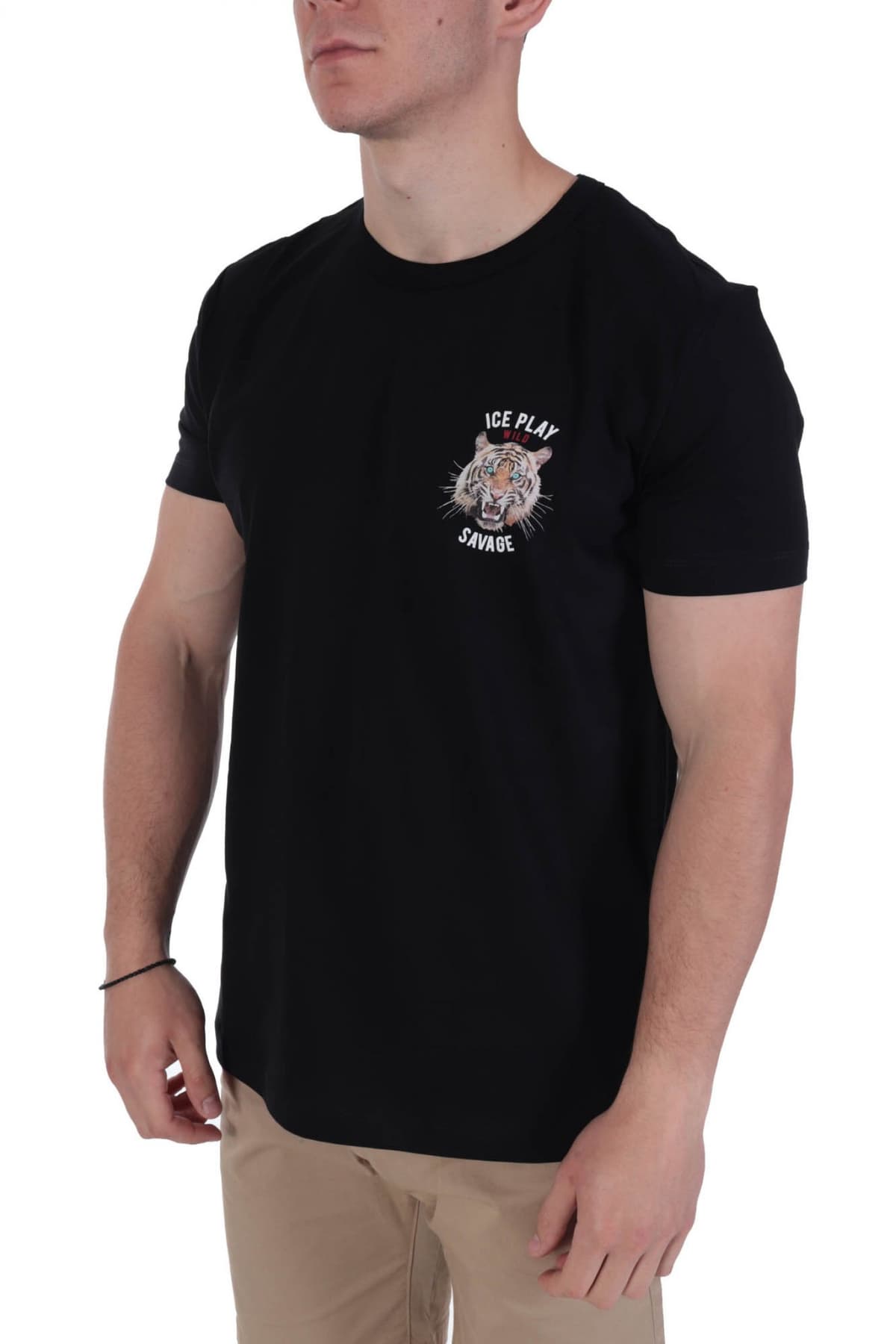 ICE PLAY T-SHIRT LOGO WILD SAVAGE ΜΑΥΡΟ