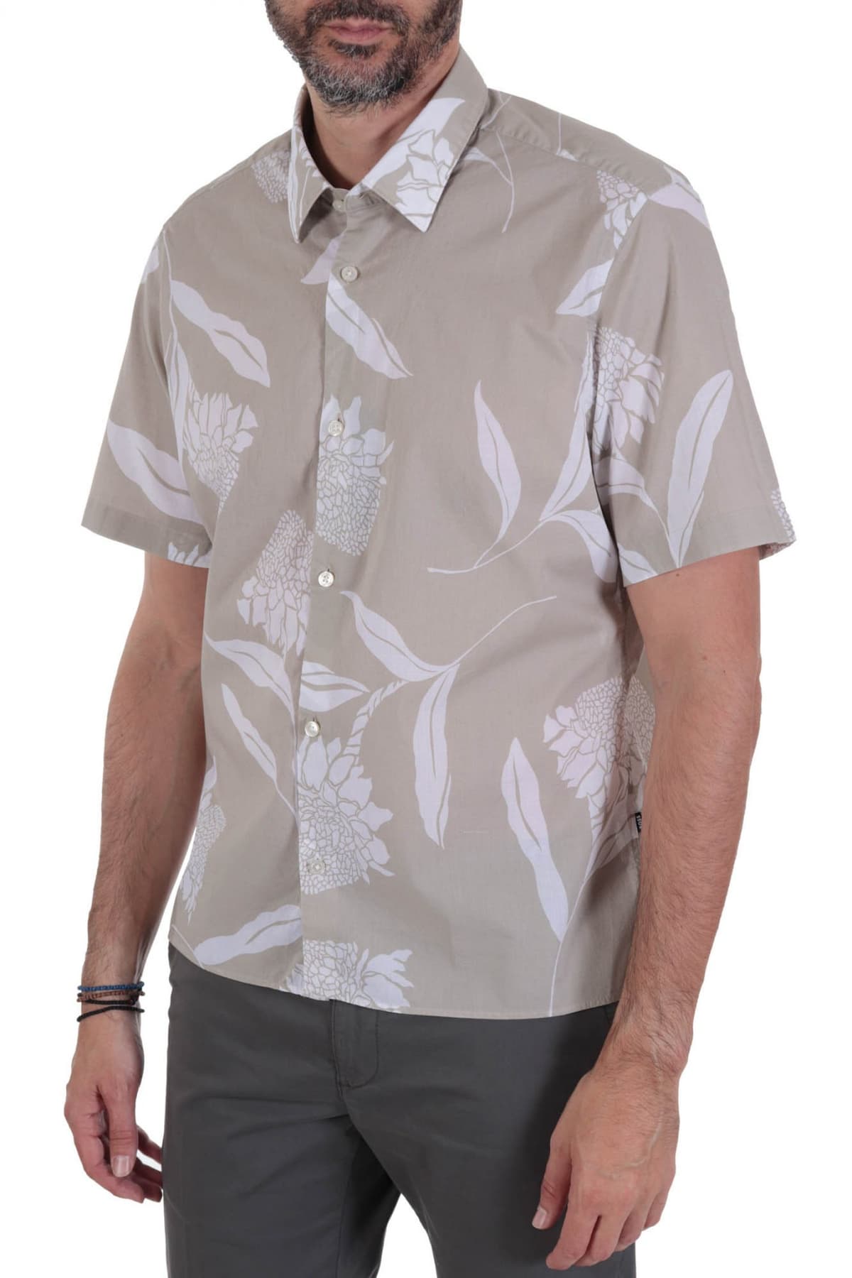 BOSS ΠΟΥΚΑΜΙΣΟ LUKKA_F REGULAR FIT ΜΠΕΖ