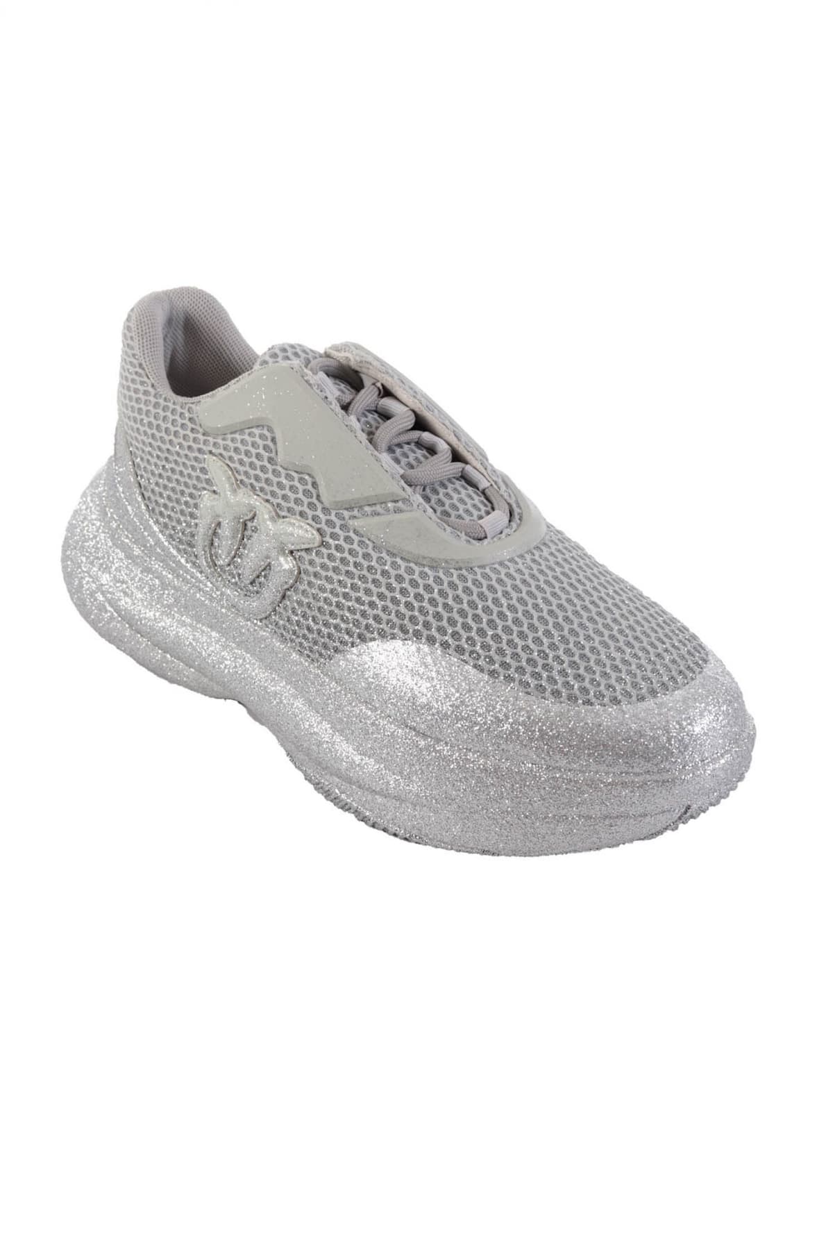 PINKO ΠΑΠΟΥΤΣΙΑ SNEAKERS ROUEN1 BUBBLE SNEAKER ΜΕΤΑΛΙΖΕ ΑΣΗΜΙ