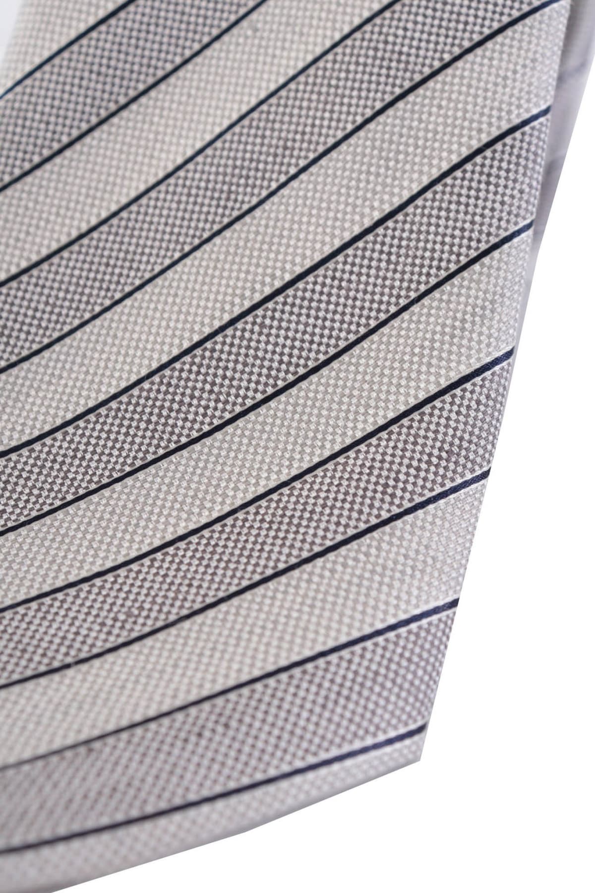 ARMANI COLLEZIONI ΓΡΑΒΑΤΑ 7.5CM ΡΙΓΕ ΓΚΡΙ