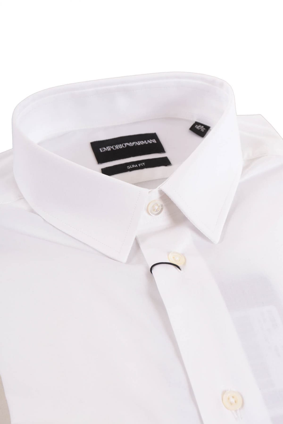 EMPORIO ARMANI ΠΟΥΚΑΜΙΣΟ SLIM FIT ΛΕΥΚΟ