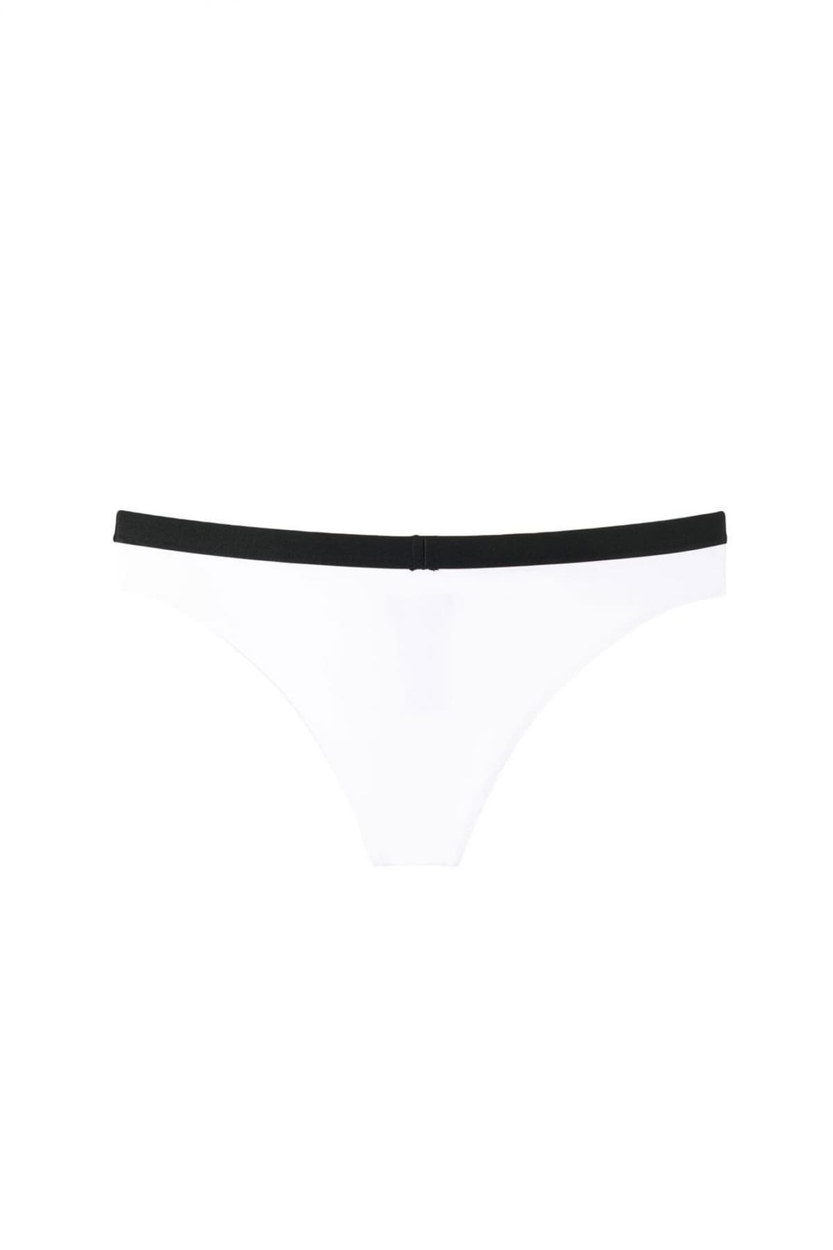 KARL LAGERFELD BEACHWEAR ΜΑΓΙΩ ΜΠΙΚΙΝI BOTTOM ΛΟΓΟΤΥΠΟ ΛΕΥΚΟ/ΜΑΥΡΟ