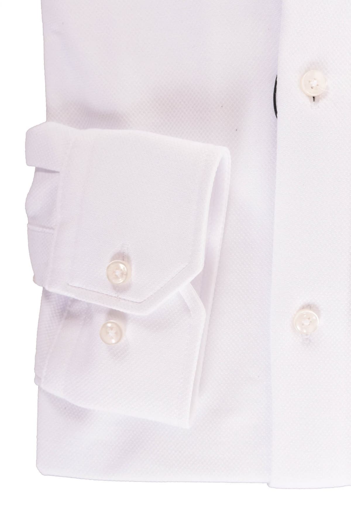 BOSS ΠΟΥΚΑΜΙΣΟ PERFORMANCE REGULAR FIT ΜΙΚΡΟΣΧΕΔΙΟ P-JOE-SPREAD-C1-222 ΛΕΥΚΟ