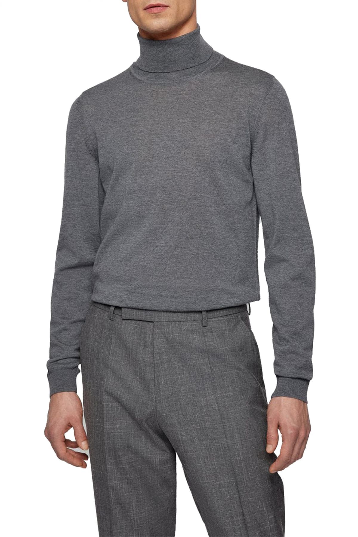 BOSS ΠΛΕΚΤΟ TURTLENECK MUSSO-P ΓΚΡΙ