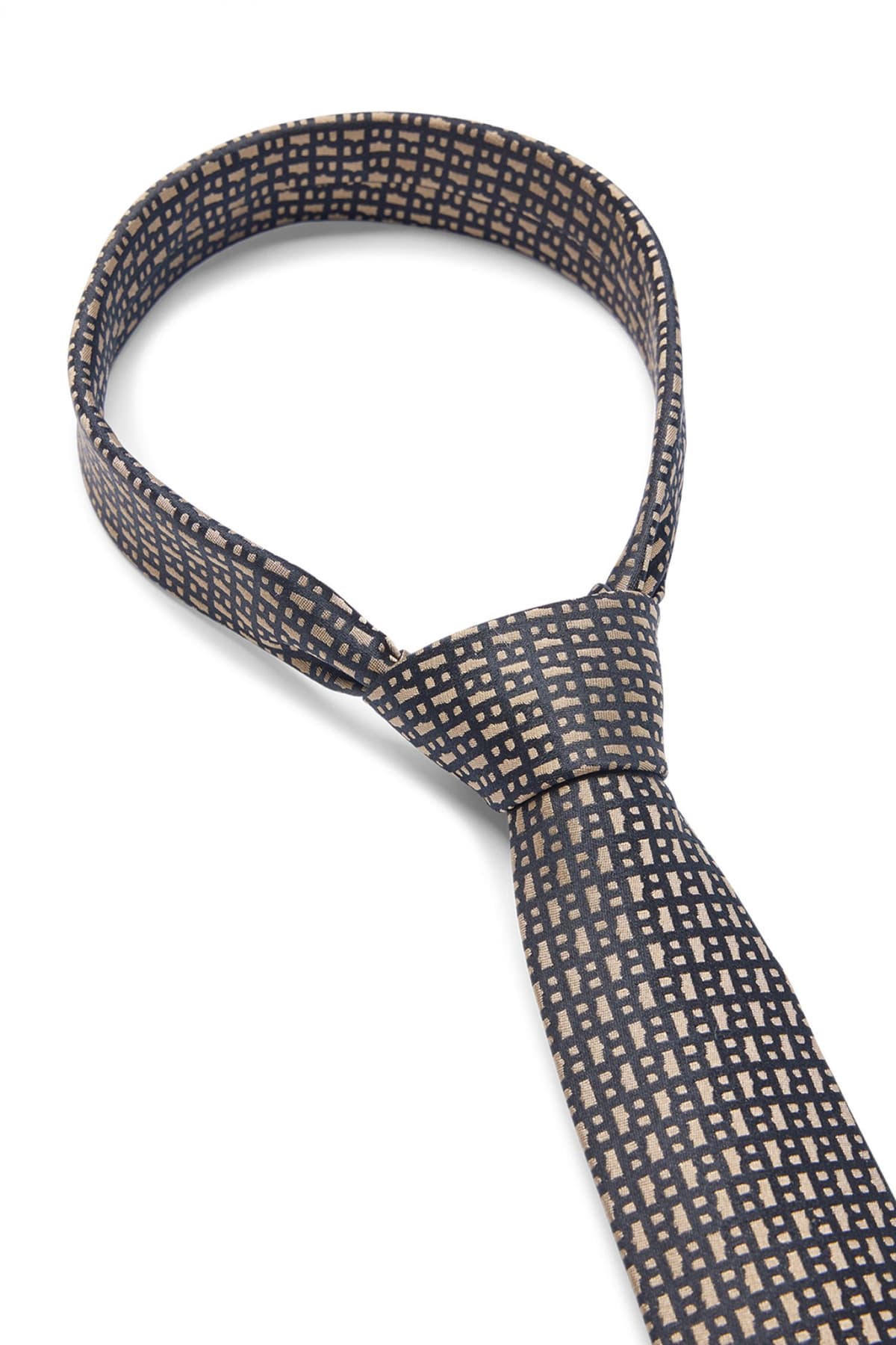 ΒΟSS ΓΡΑΒΑΤΑ ΜΙΚΡΟΣΧΕΔΙΟ H-TIE 7.5CM-222 ΜΠΕΖ