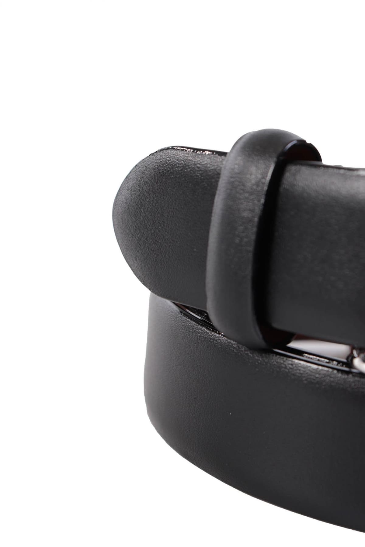 RALPH LAUREN ΖΩΝΗ ΔΕΡΜΑ ΜΑΥΡΟ