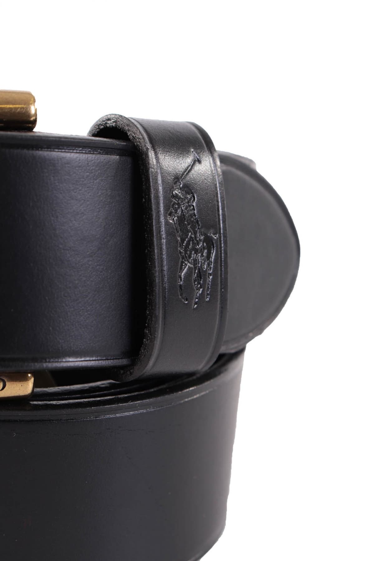 RALPH LAUREN ΖΩΝΗ ΔΕΡΜΑ ΜΑΥΡΟ