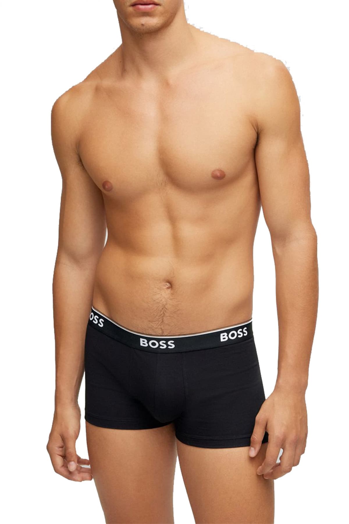 BOSS ΕΣΩΡΟΥΧΟ 3P POWER BOXER/TRUNK COTTON STRETCH ΜΑΥΡΟ