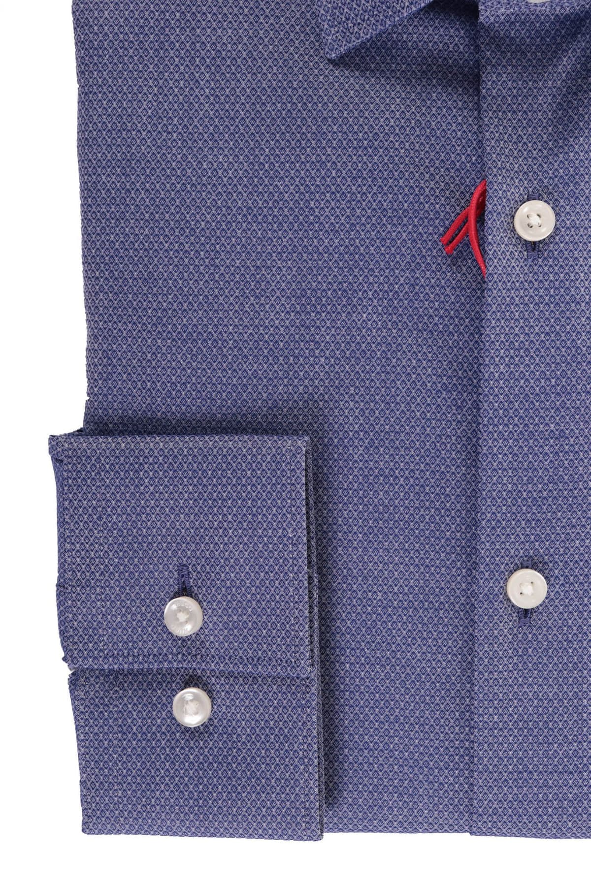 HUGO ΠΟΥΚΑΜΙΣΟ ΜΙΚΡΟΣΧΕΔΙΟ SLIM FIT STRETCH KENNO ΜΠΛΕ