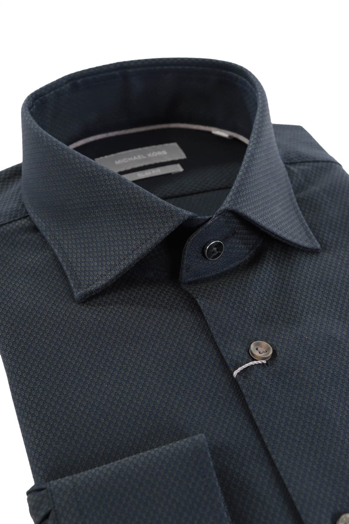 MICHAEL KORS ΠΟΥΚΑΜΙΣΟ DOBBY SLIM FIT STRETCH ΠΡΑΣΙΝΟ