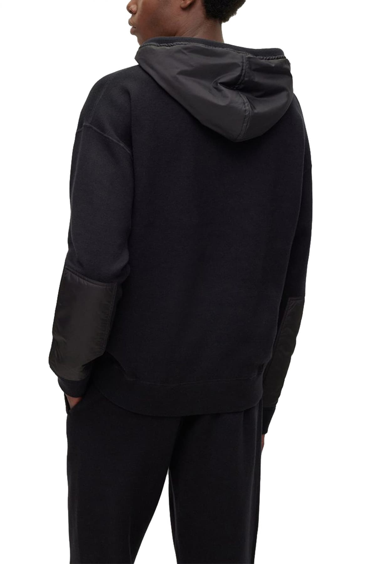 BOSS ΠΛΕΚΤΟ HOODIE LOPAOLO ΜΑΥΡΟ