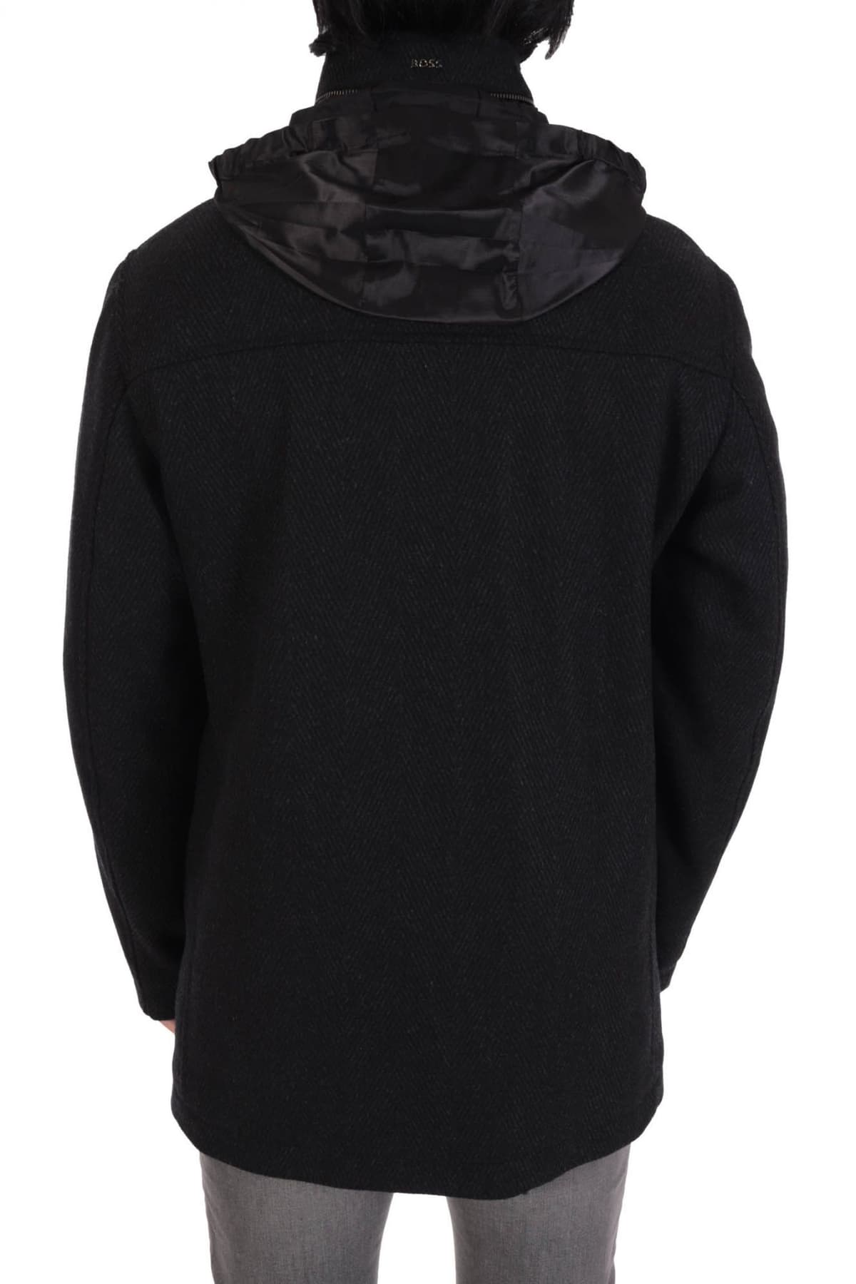 BOSS ΠΑΛΤΟ ΚΟΥΚΟΥΛΑ ΨΑΡΟΚΟΚΚΑΛΟ H-CAMRON-224 ΑΝΘΡΑΚΙ