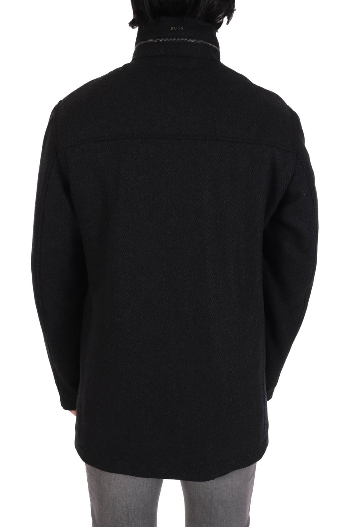 BOSS ΠΑΛΤΟ ΚΟΥΚΟΥΛΑ ΨΑΡΟΚΟΚΚΑΛΟ H-CAMRON-224 ΑΝΘΡΑΚΙ