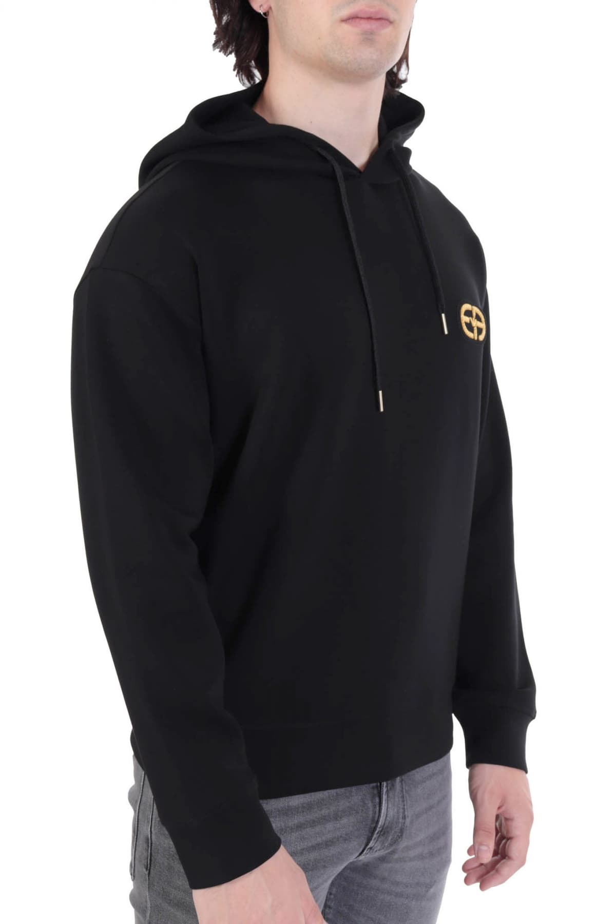 EMPORIO ARMANI ΦΟΥΤΕΡ HOODIE ΜΑΥΡΟ-ΧΡΥΣΟ