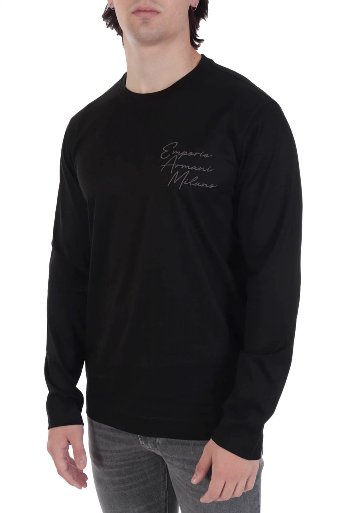 EMPORIO ARMANI T-SHIRT LOGO ΜΑΥΡΟ