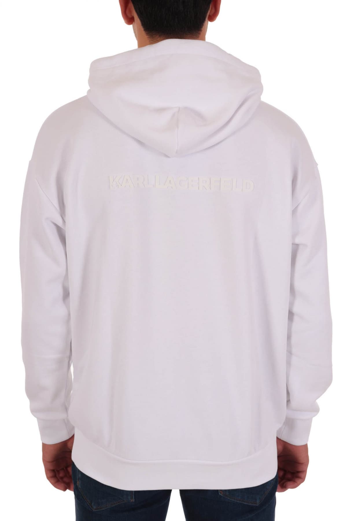KARL LAGERFELD ΦΟΥΤΕΡ HOODIE LOGO ΛΕΥΚΟ