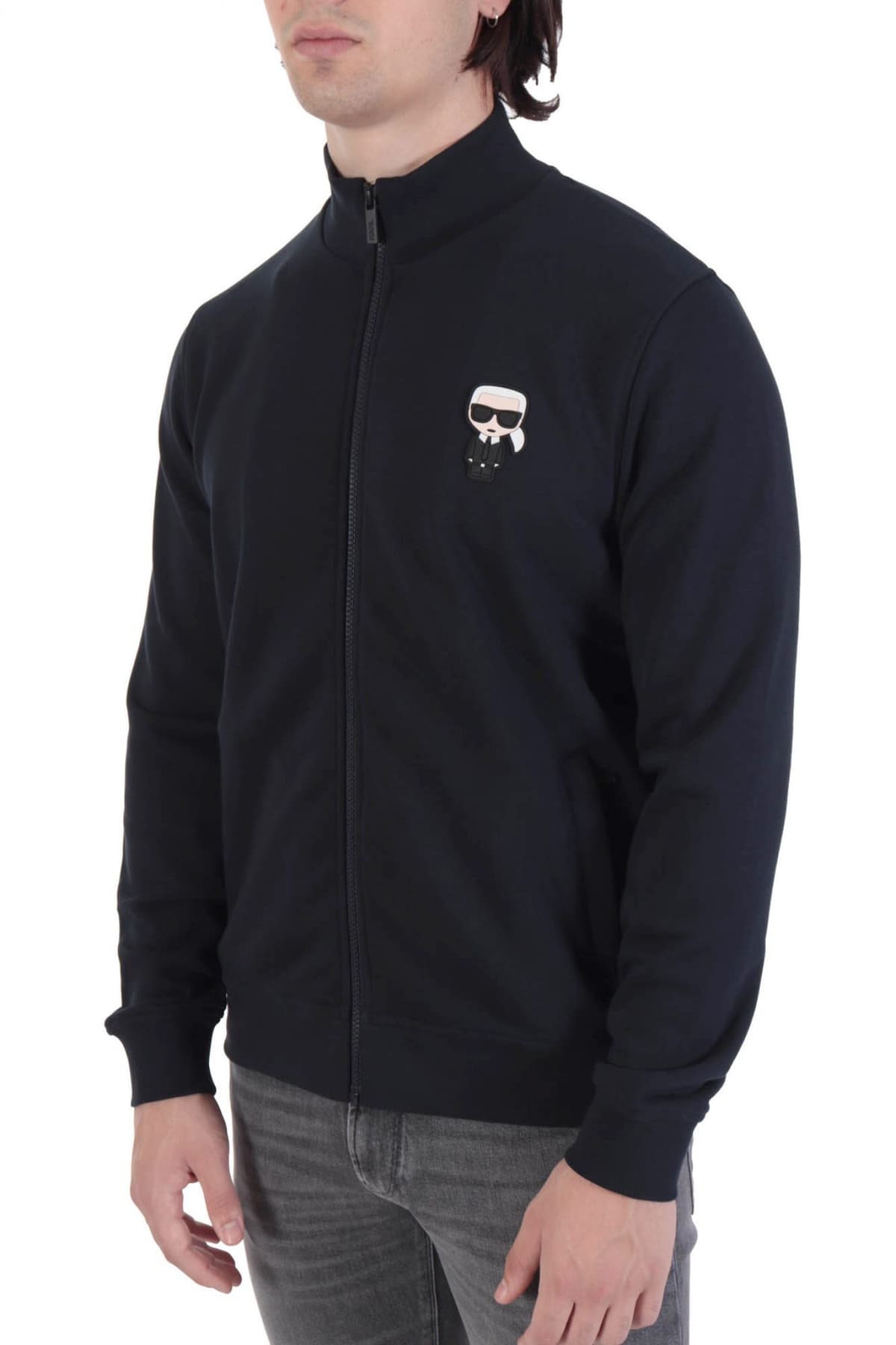 KARL LAGERFELD ΦΟΥΤΕΡ FULLZIP LOGO ΜΠΛΕ