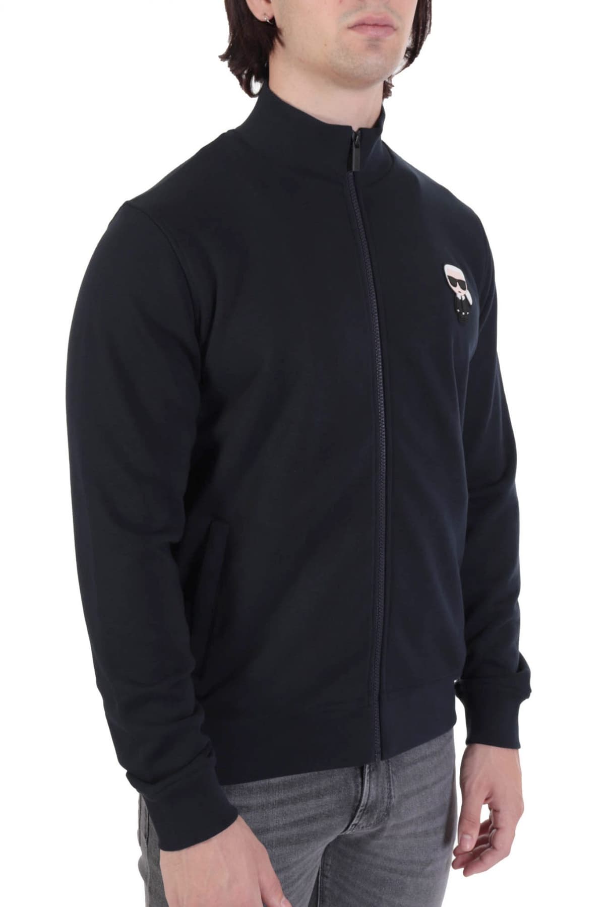 KARL LAGERFELD ΦΟΥΤΕΡ FULLZIP LOGO ΜΠΛΕ