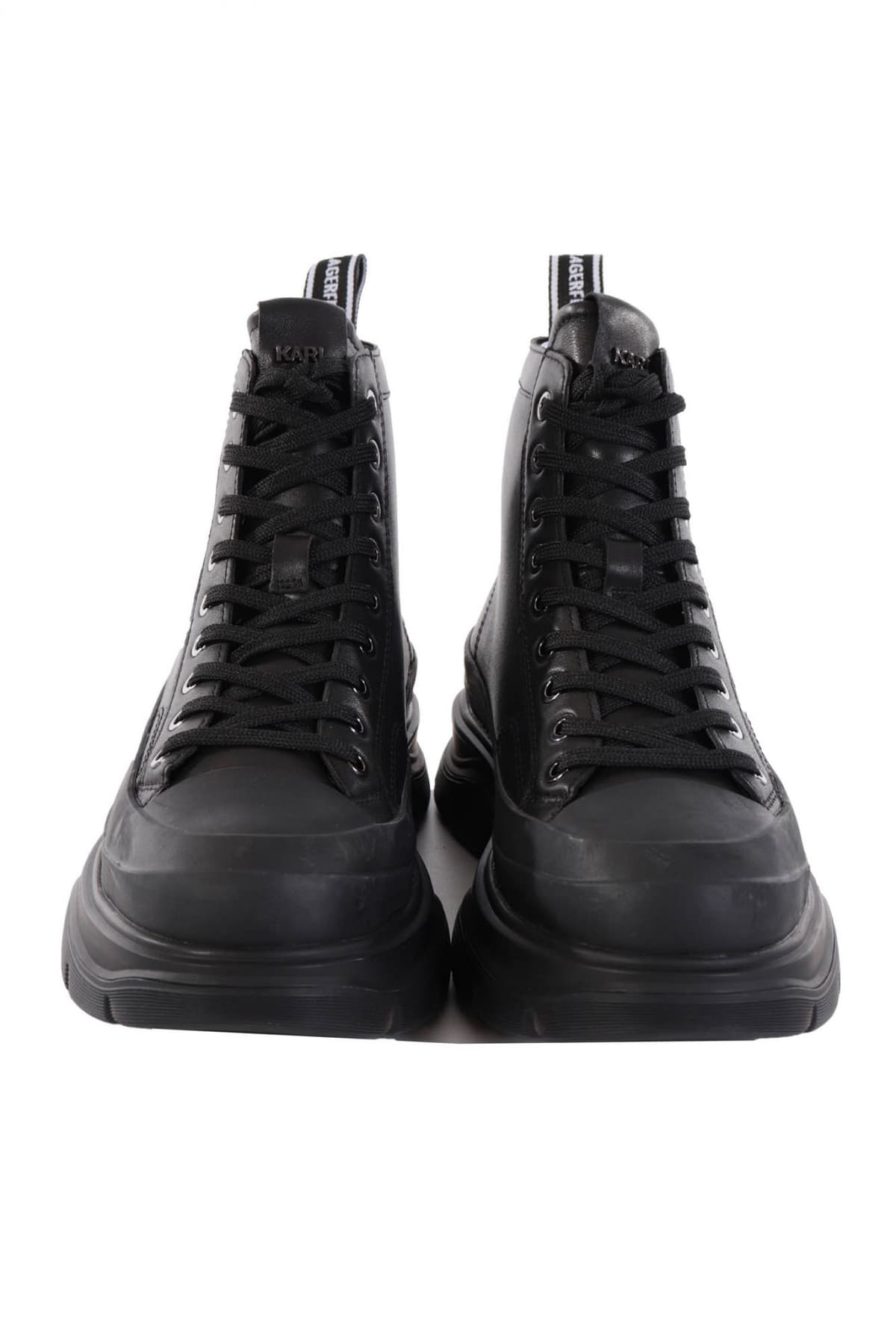 KARL LAGERFELD ΠΑΠΟΥΤΣΙΑ ΜΠΟΤΑΚΙ LUNAR MAISON MID LACE ΜΑΥΡΟ