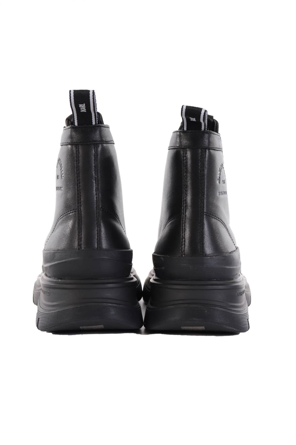 KARL LAGERFELD ΠΑΠΟΥΤΣΙΑ ΜΠΟΤΑΚΙ LUNAR MAISON MID LACE ΜΑΥΡΟ