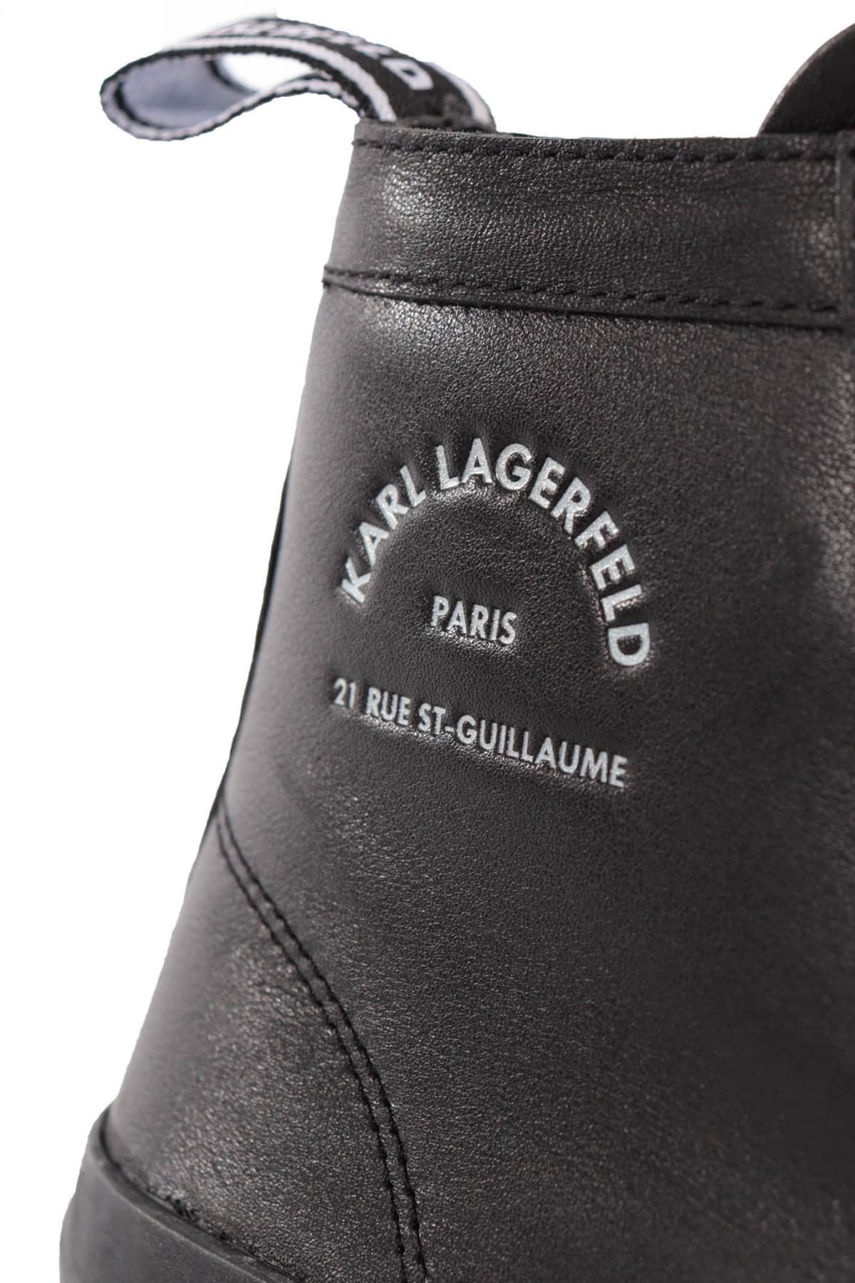 KARL LAGERFELD ΠΑΠΟΥΤΣΙΑ ΜΠΟΤΑΚΙ LUNAR MAISON MID LACE ΜΑΥΡΟ