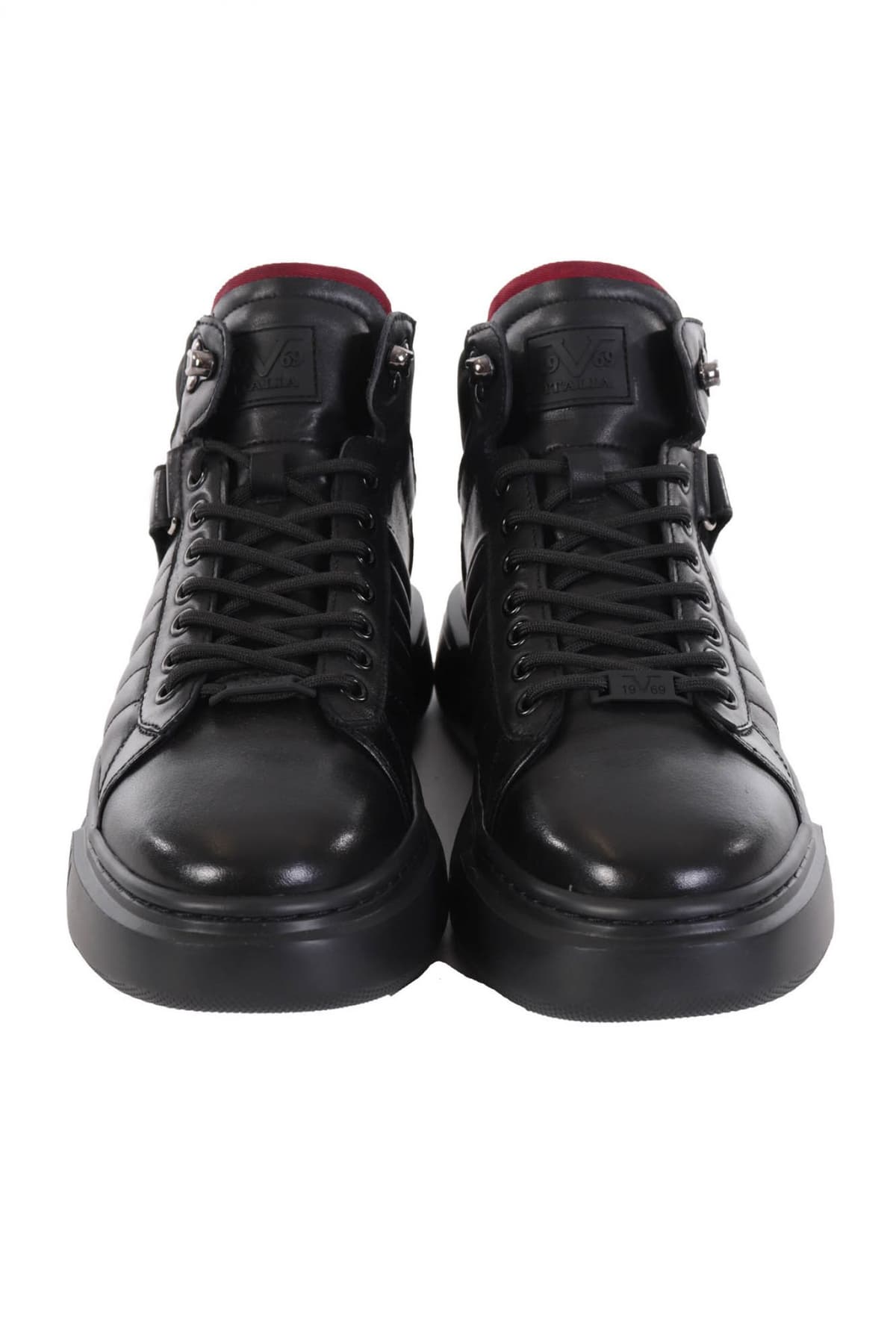 V 19.69 ΠΑΠΟΥΤΣΙ ΜΠΟΤΑΚΙ SNEAKERS ΜΑΥΡΟ-ΚΟΚΚΙΝΟ