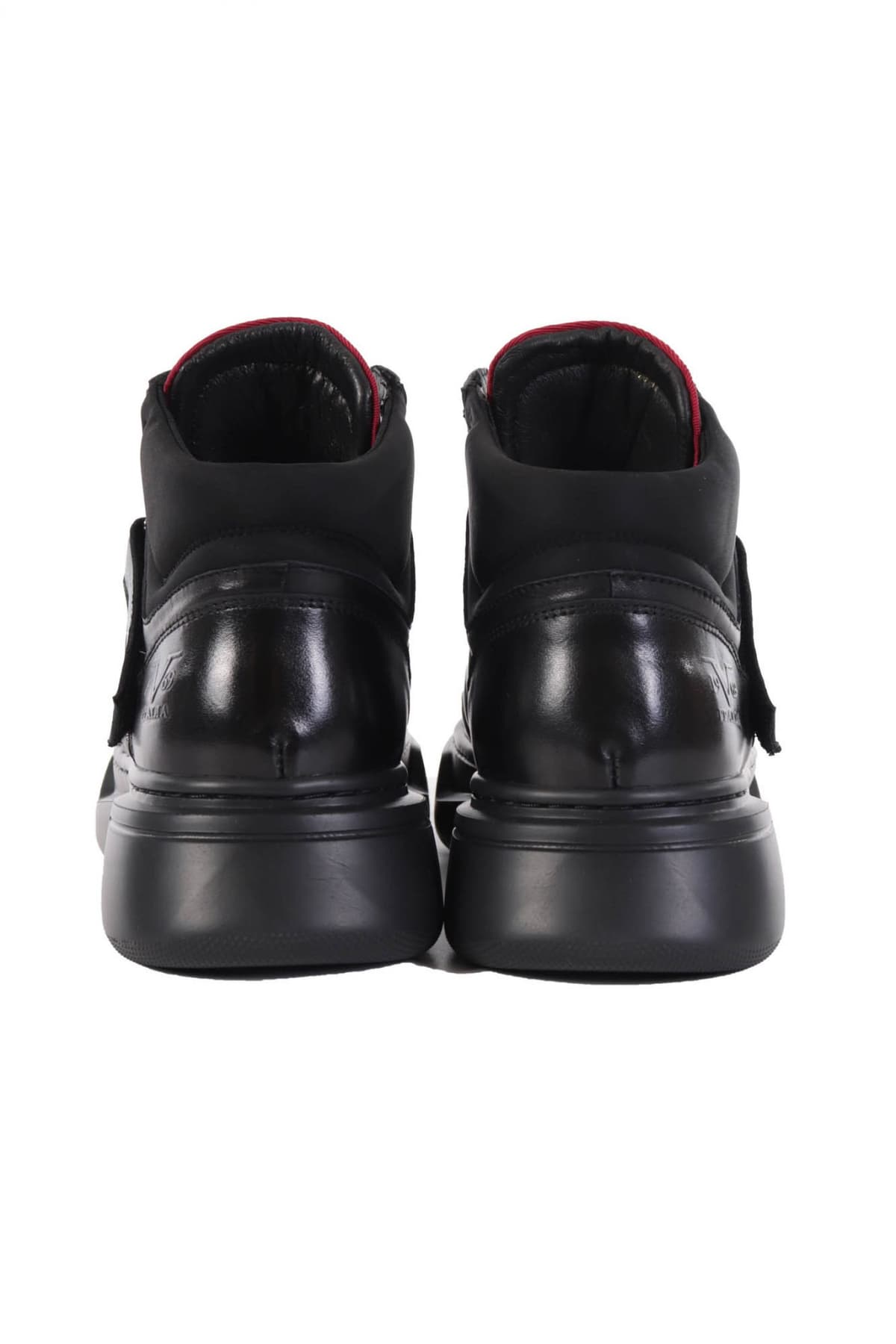 V 19.69 ΠΑΠΟΥΤΣΙ ΜΠΟΤΑΚΙ SNEAKERS ΜΑΥΡΟ-ΚΟΚΚΙΝΟ