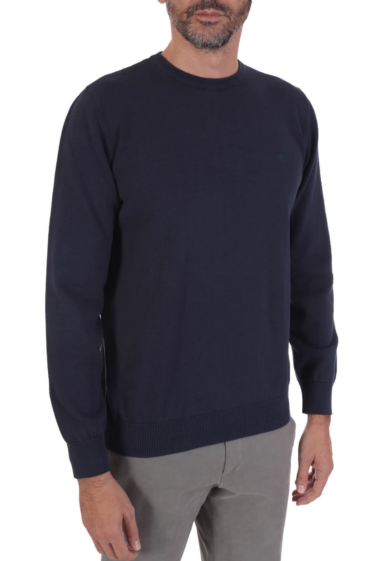 DORS ΠΛΕΚΤΟ CREWNECK ΜΠΛΕ