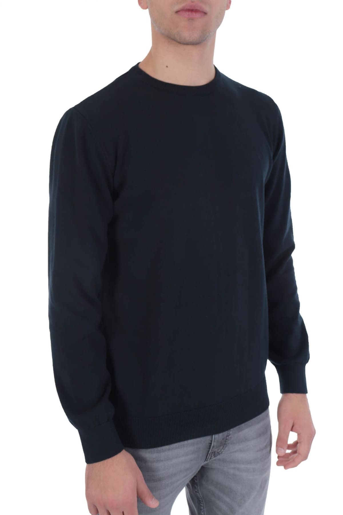 DORS ΠΛΕΚΤΟ CREWNECK ΜΠΛΕ